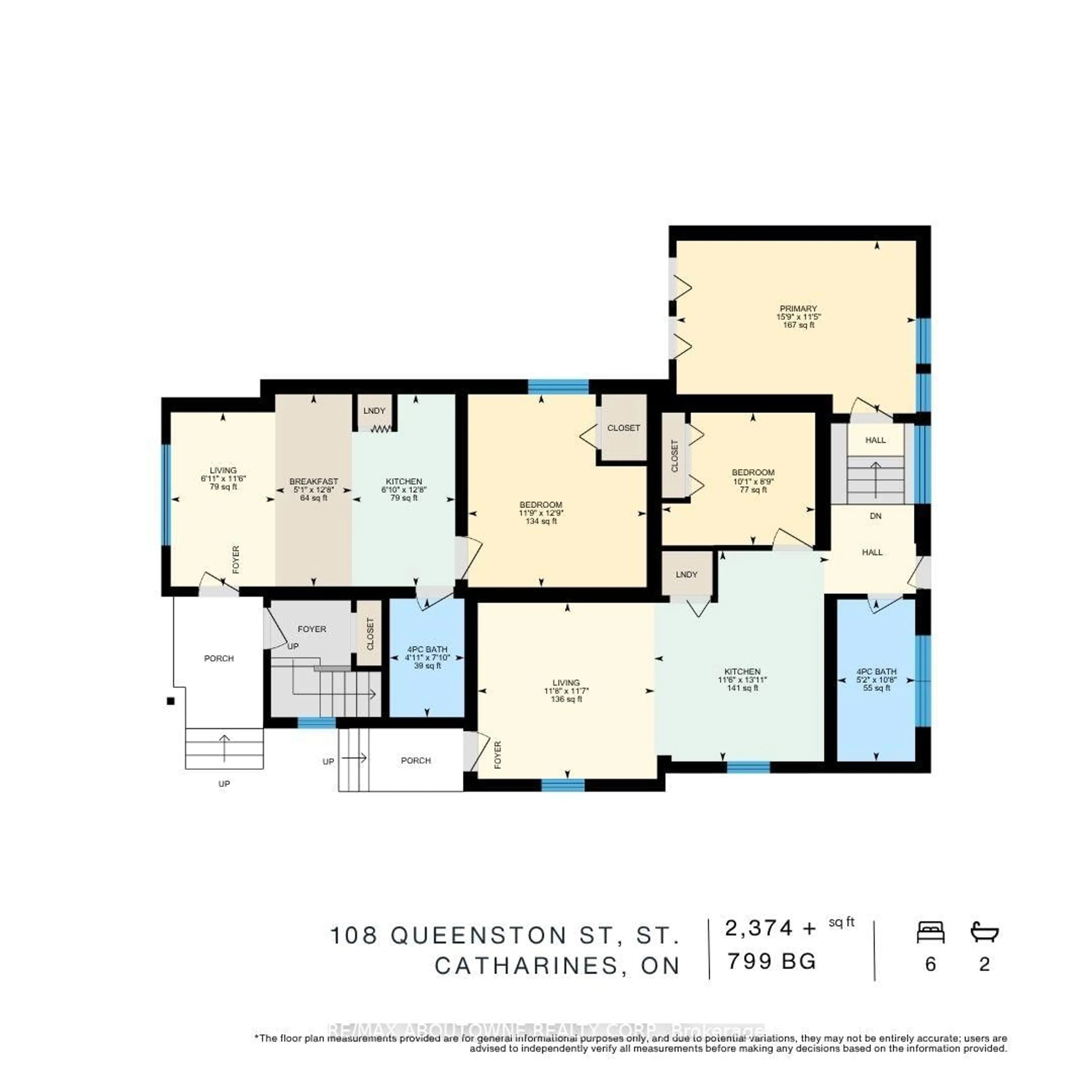 Floor plan for 108 Queenston St, St. Catharines Ontario L2R 2Z3
