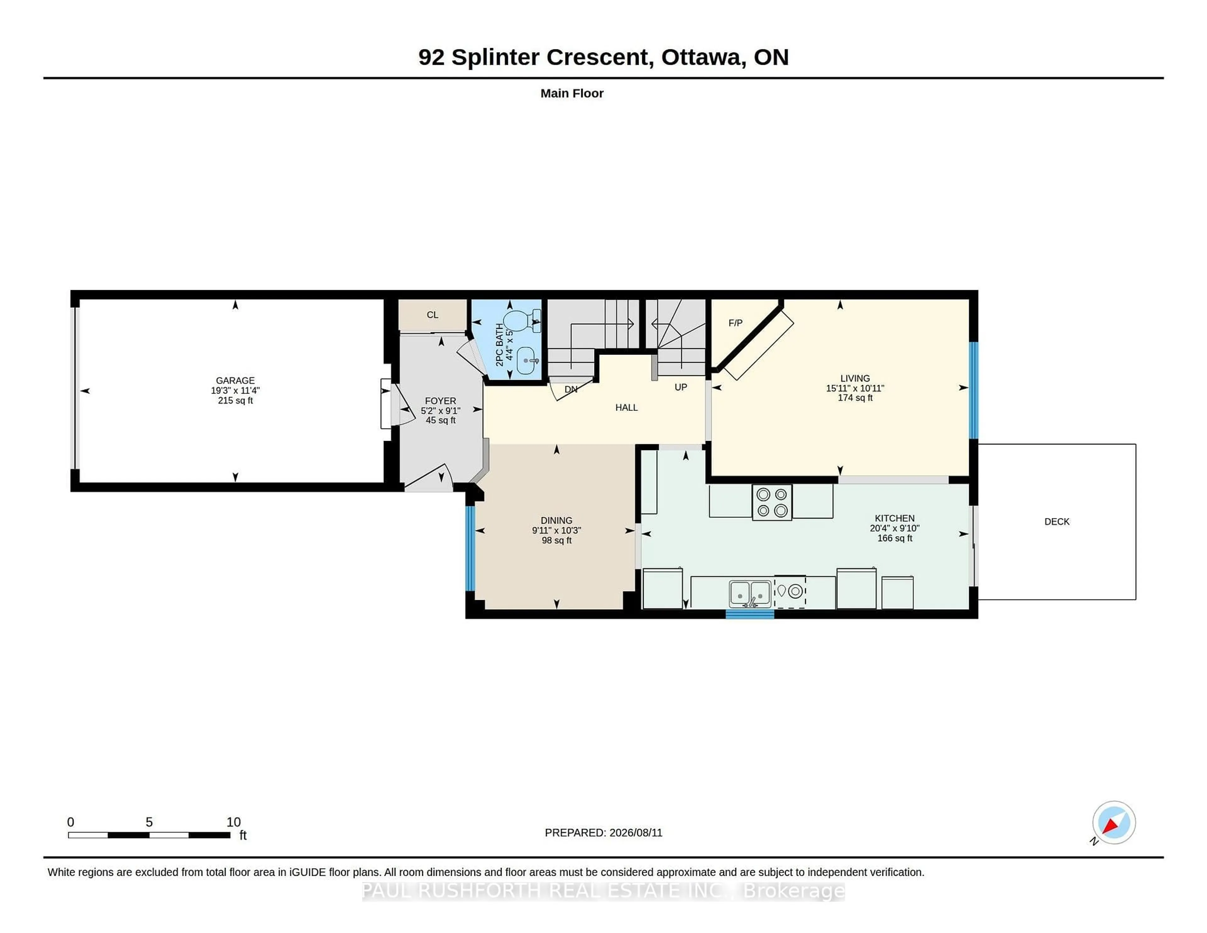 Floor plan for 92 Splinter Cres, Ottawa Ontario K2B 1B2