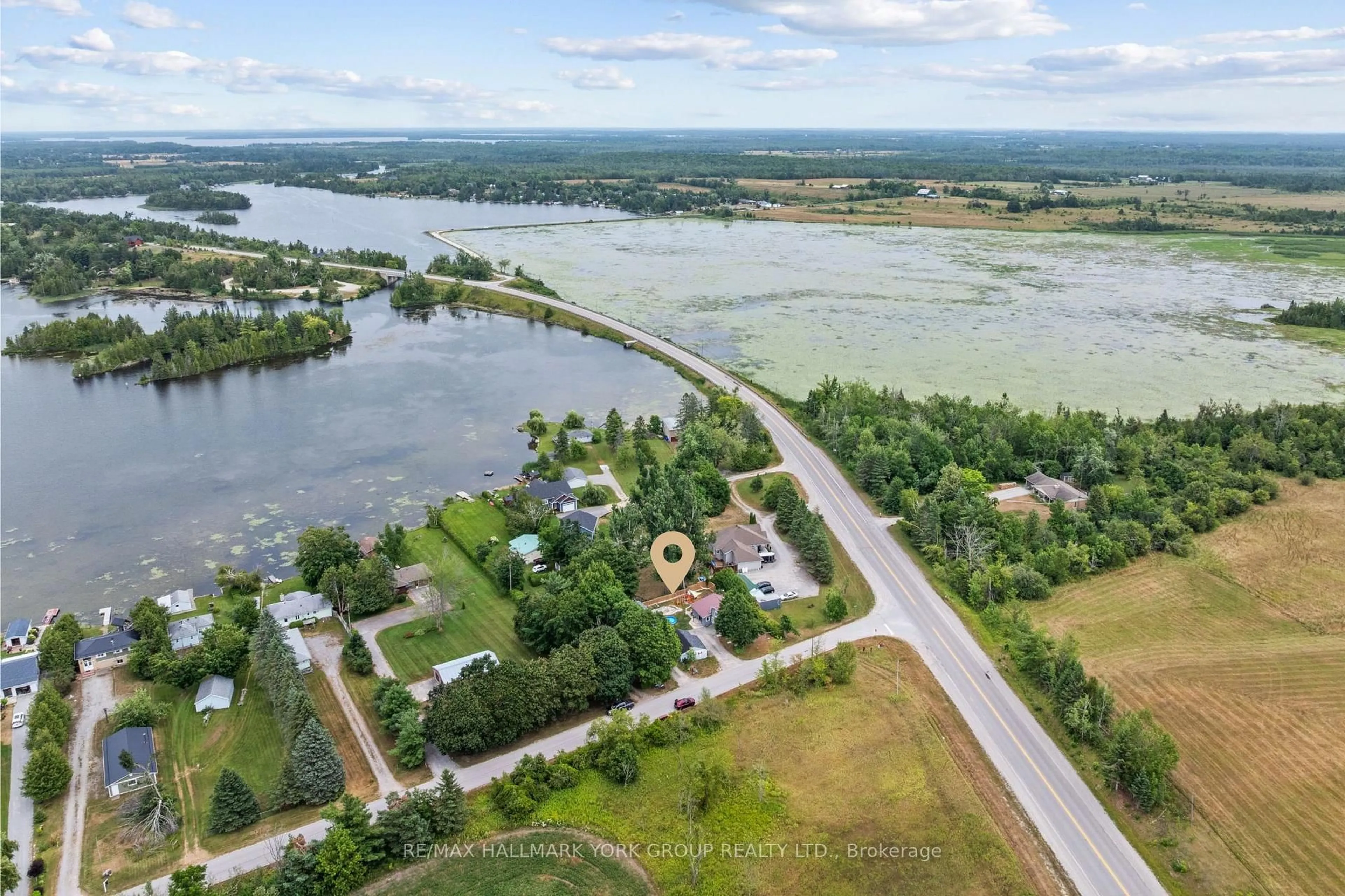 A pic from outside/outdoor area/front of a property/back of a property/a pic from drone, water/lake/river/ocean view for 6 Mitchellview Rd, Kawartha Lakes Ontario K0M 2B0
