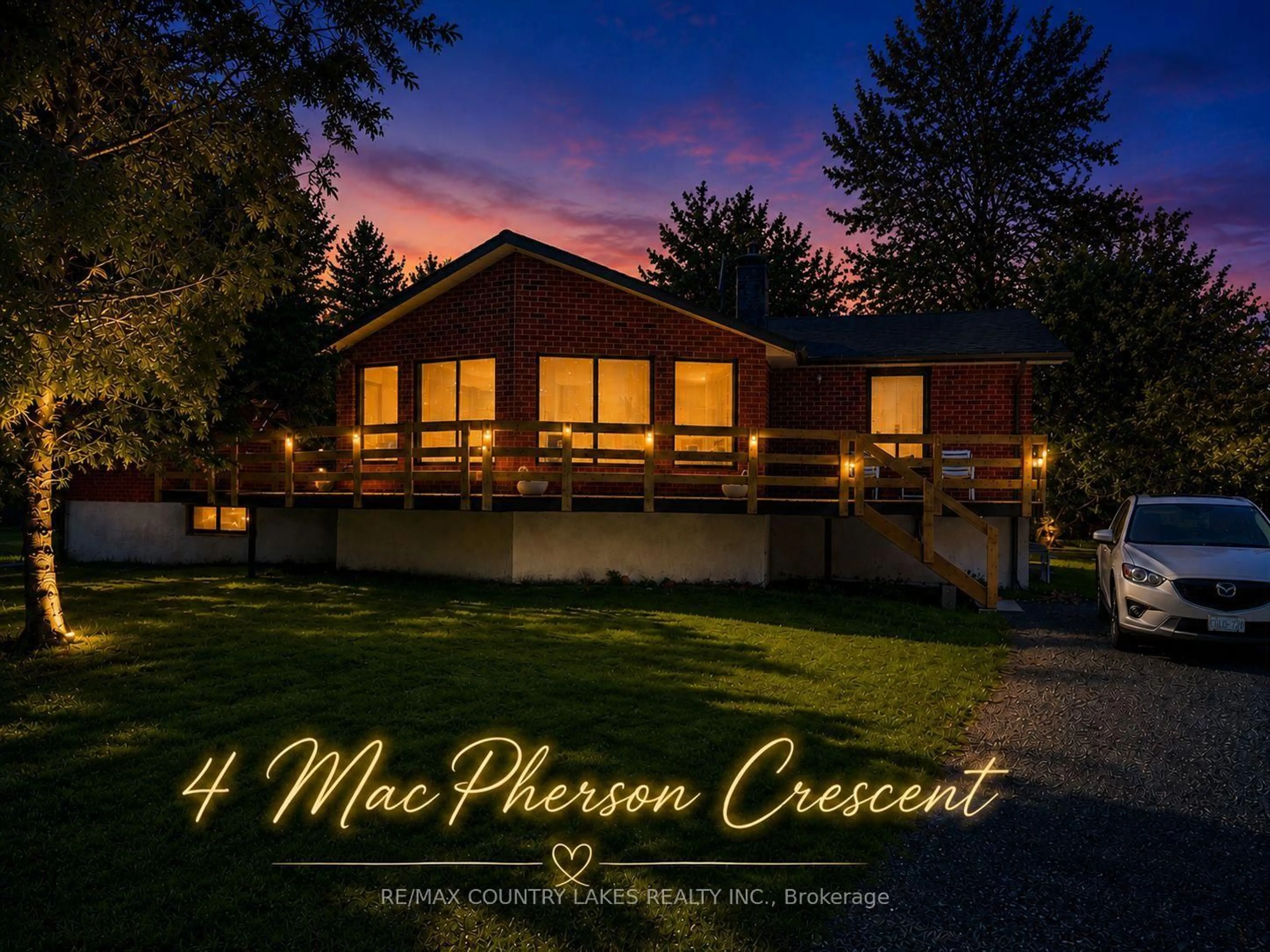 A pic from outside/outdoor area/front of a property/back of a property/a pic from drone, unknown for 4 MACPHERSON Cres, Kawartha Lakes Ontario K0M 2B0
