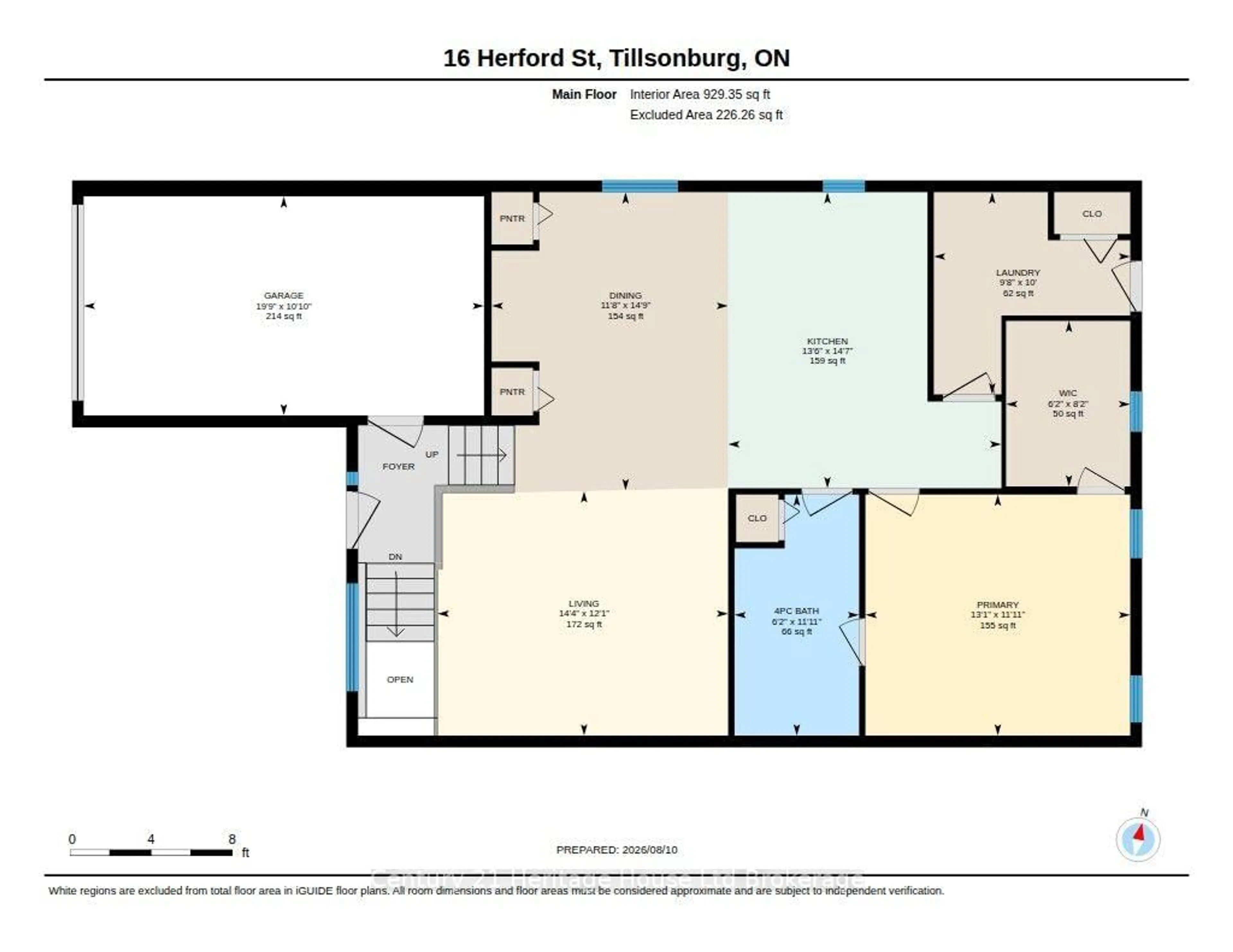 Floor plan for 16 Herford St, Tillsonburg Ontario N4G 4V2