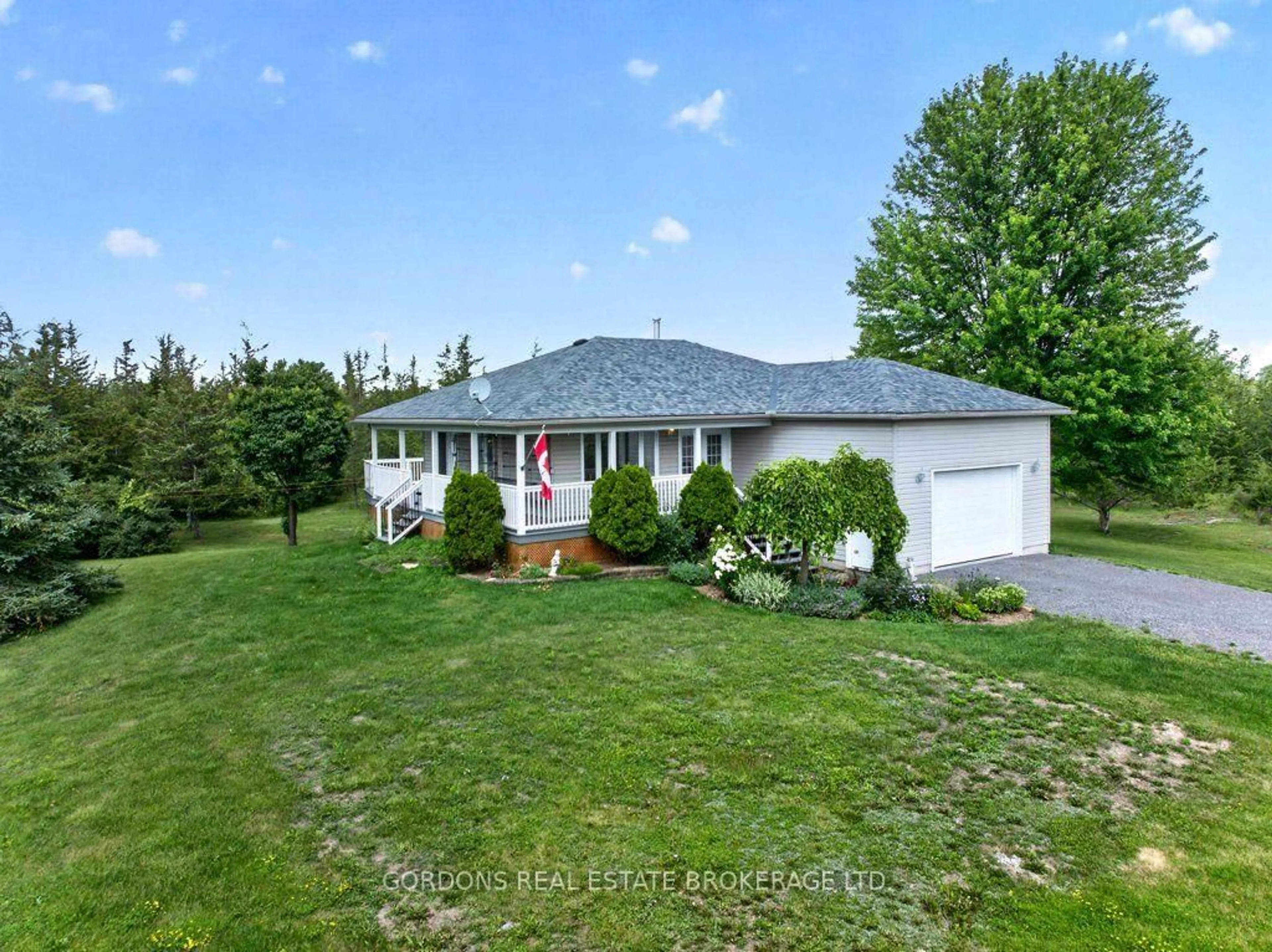 A pic from outside/outdoor area/front of a property/back of a property/a pic from drone, unknown for 467 Denridge Rd, Stone Mills Ontario K0K 2Z0