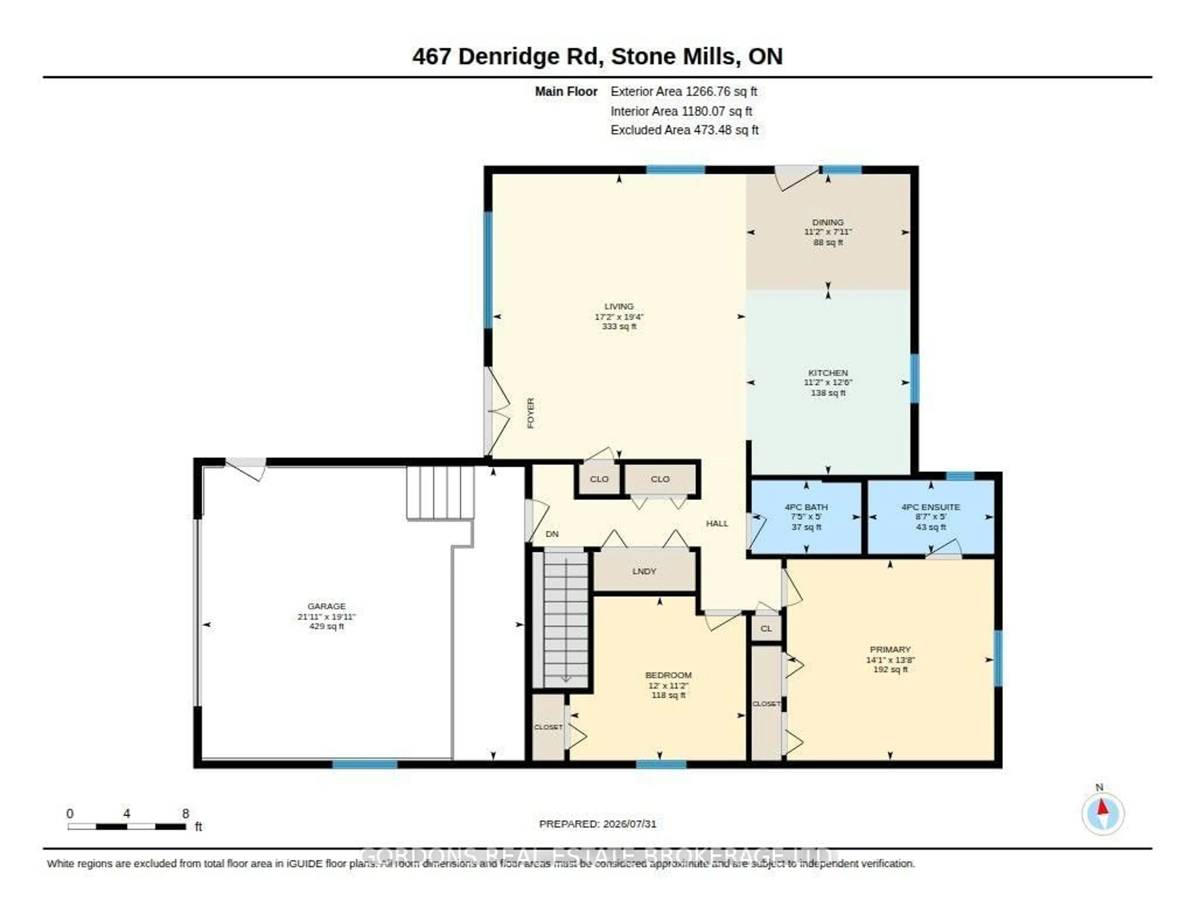 Floor plan for 467 Denridge Rd, Stone Mills Ontario K0K 2Z0
