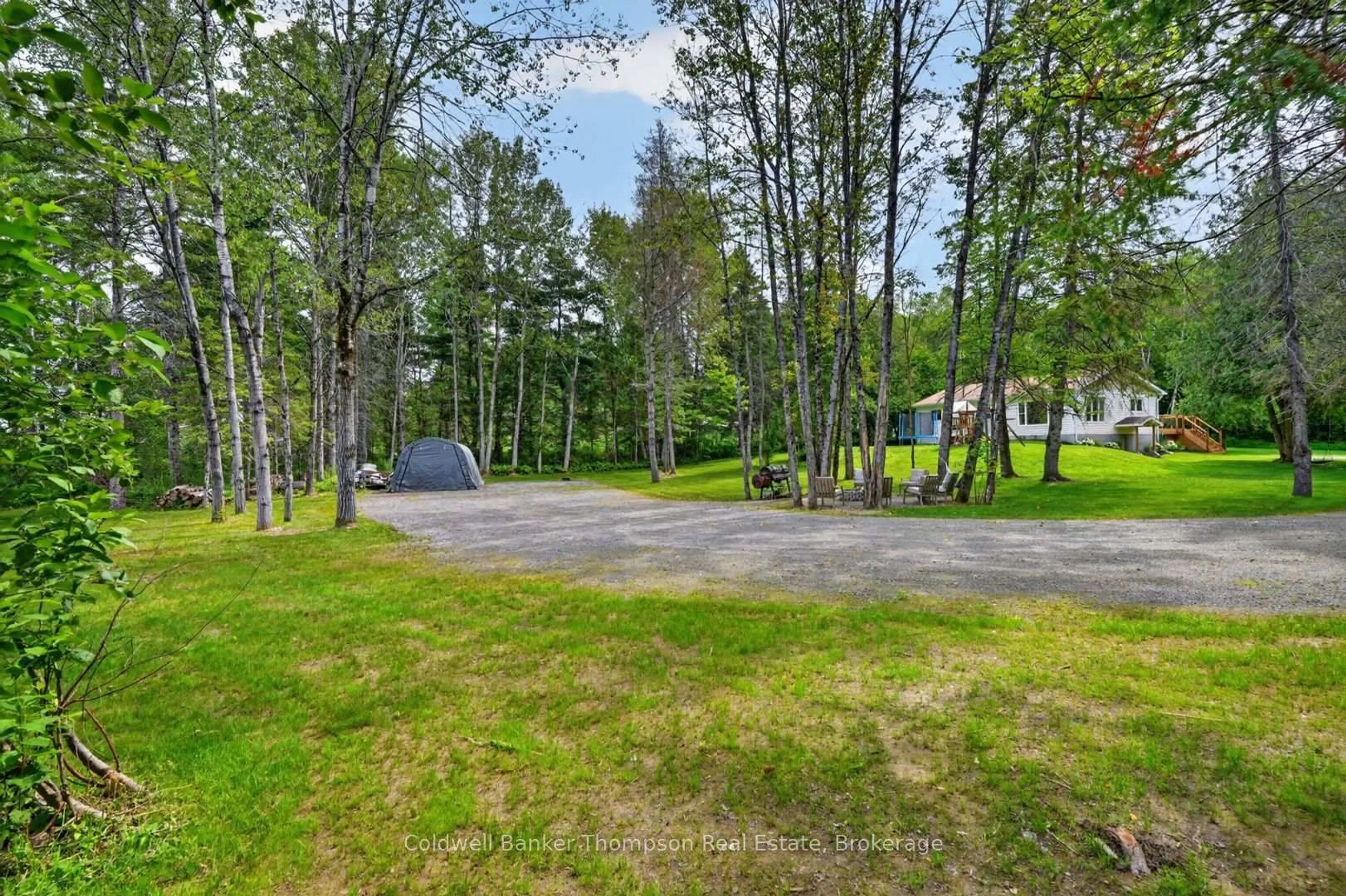 Patio, forest/trees view for 15 Orr Rd, Huntsville Ontario P0B 1M0