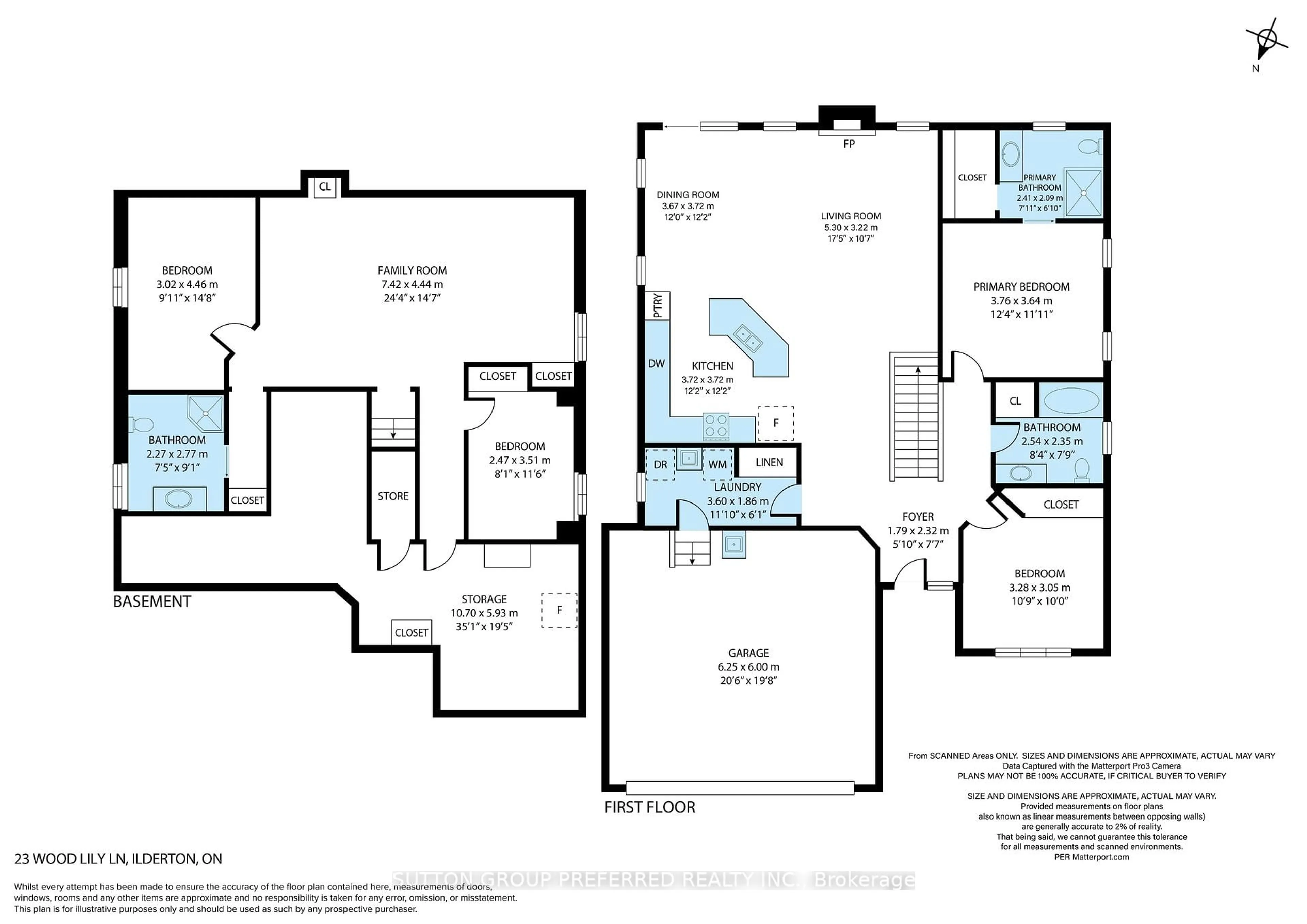 Floor plan for 23 Wood Lily Lane, Middlesex Centre Ontario N0M 2A0