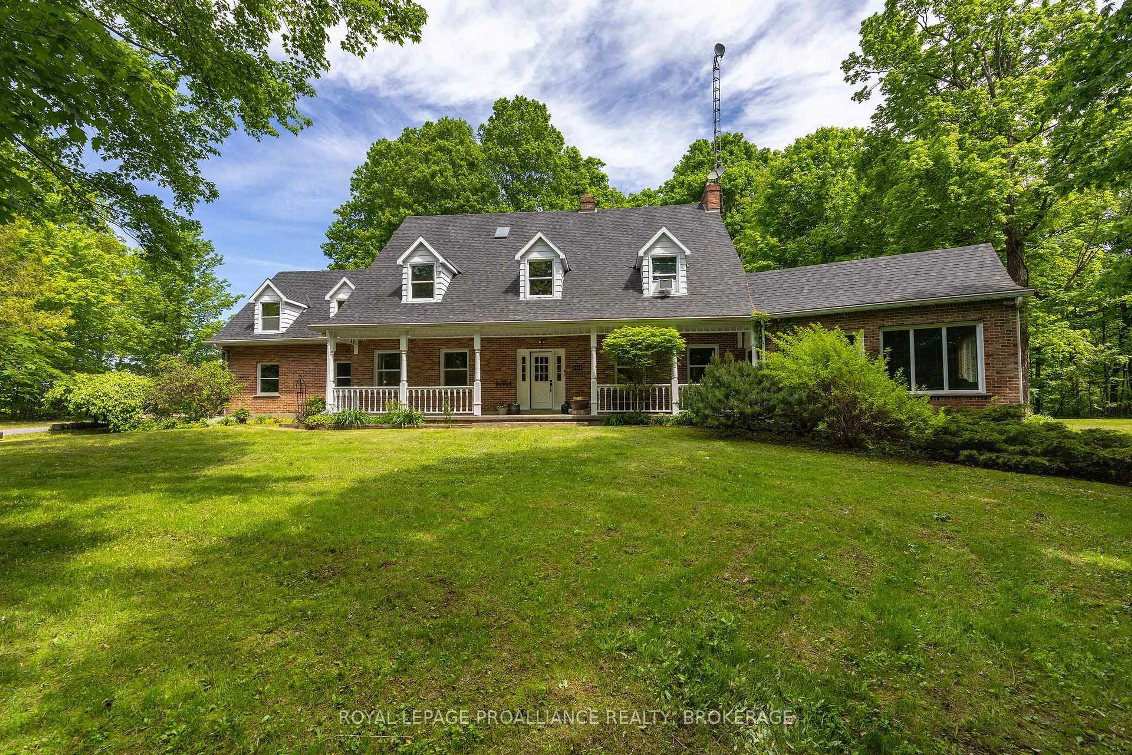 A pic from outside/outdoor area/front of a property/back of a property/a pic from drone, unknown for 3733 Jamieson Rd, Harrowsmith Ontario K0H 1V0