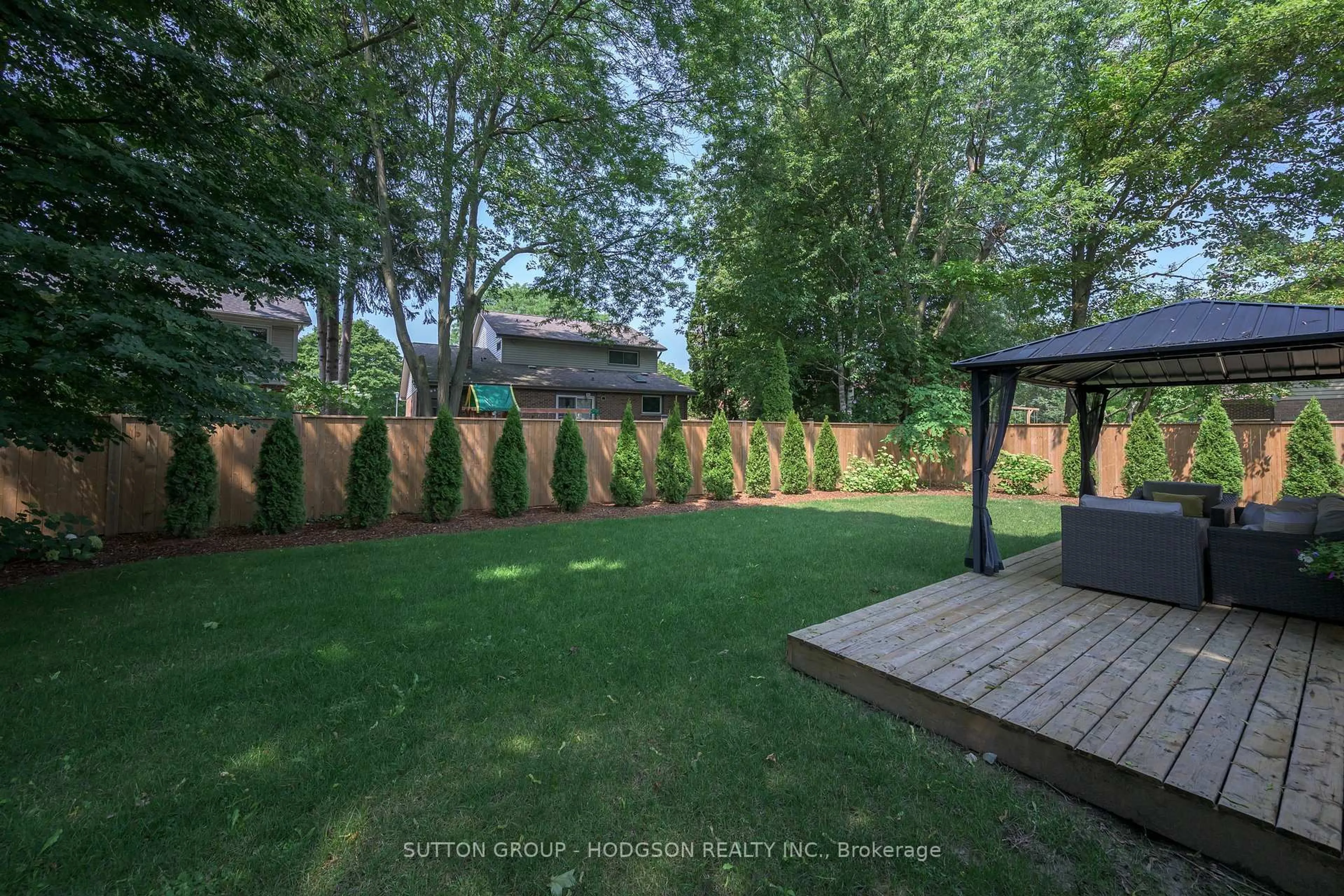 Patio, forest/trees view for 12 Spencer Cres, London North Ontario N5X 2K6