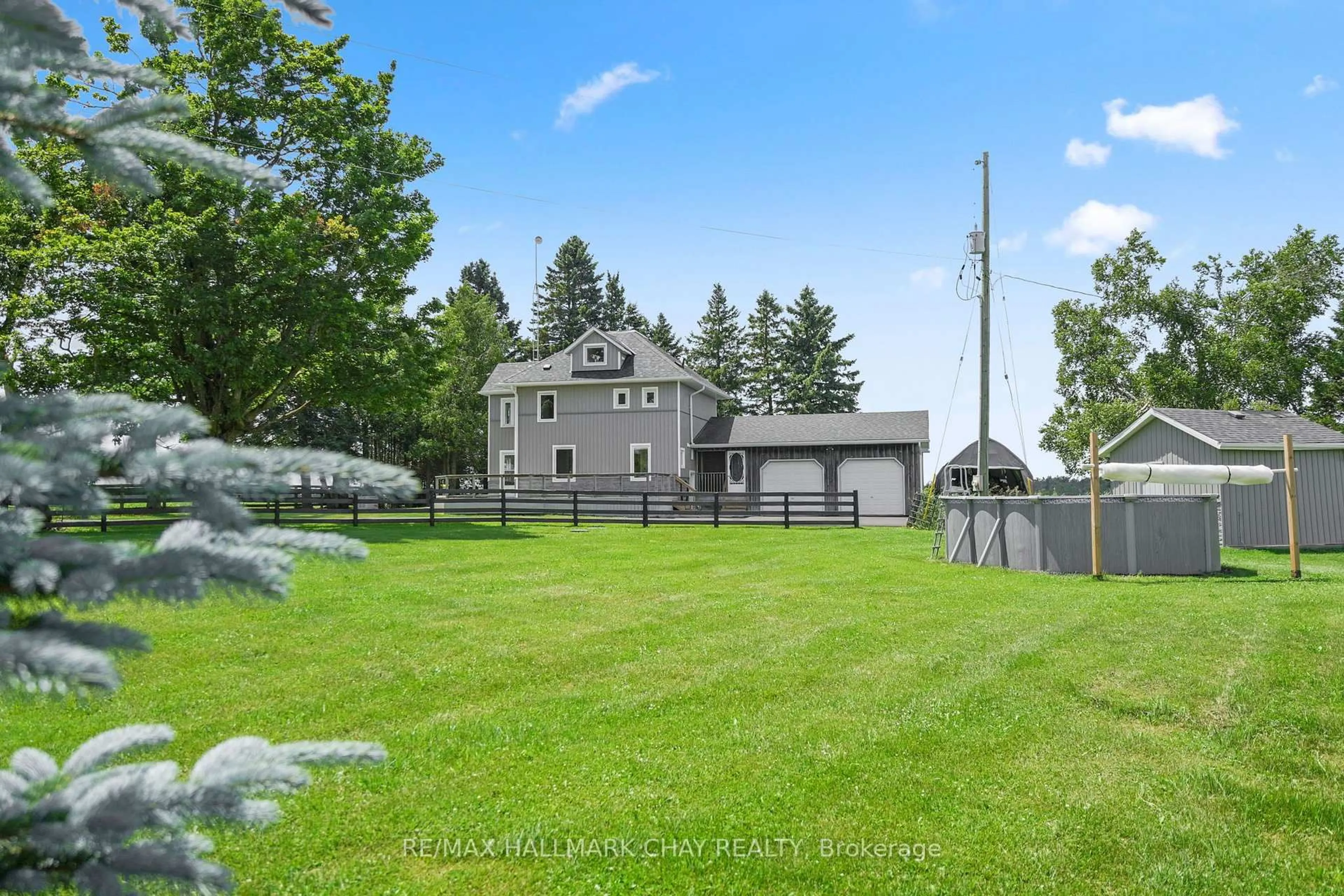 A pic from outside/outdoor area/front of a property/back of a property/a pic from drone, unknown for 665221 20 Sideroad, Melancthon Ontario L9V 1Z7