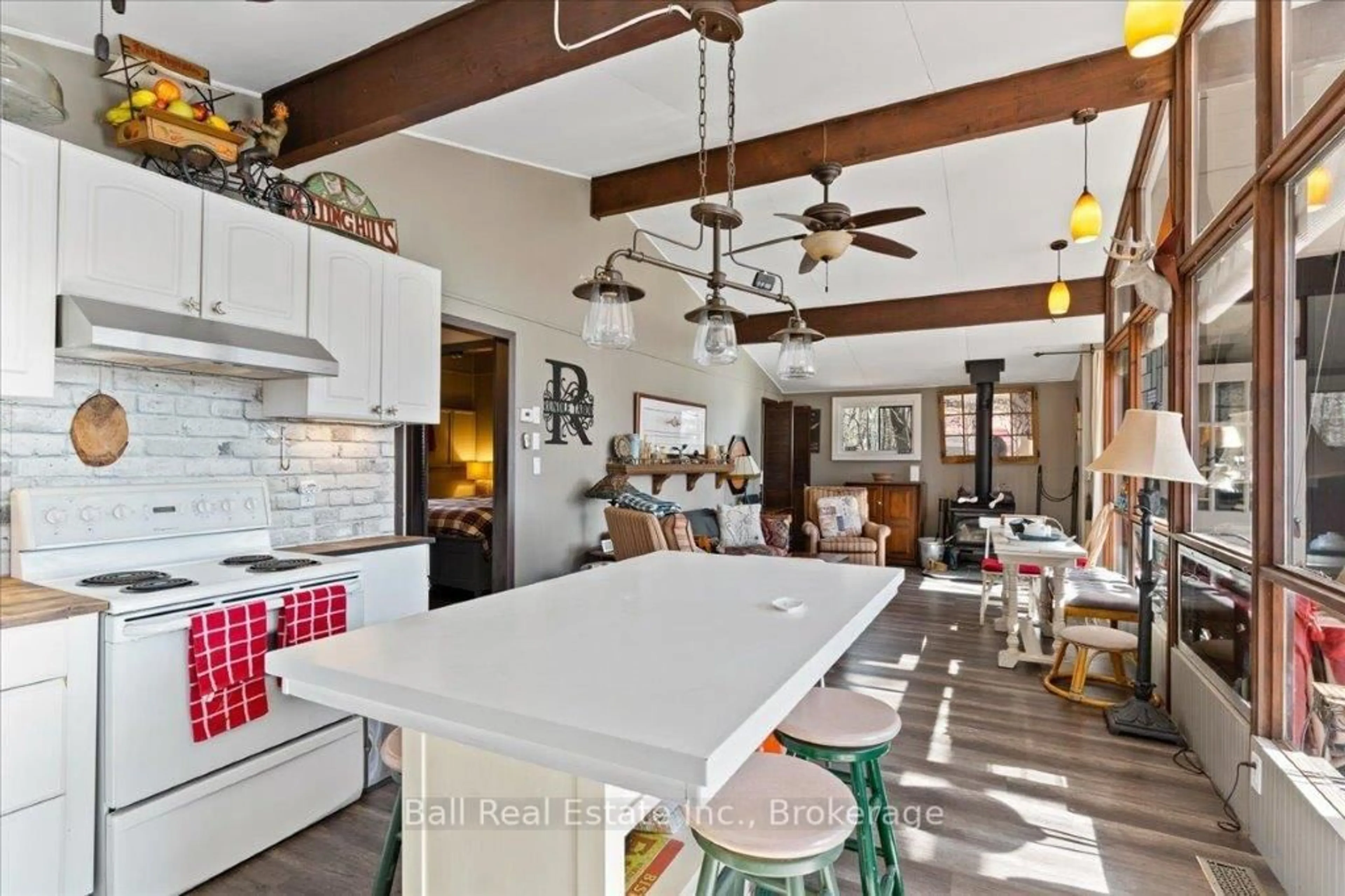 Open concept kitchen, ceramic/tile floor for 1046 Edith Cres, Highlands East Ontario K0M 1R0