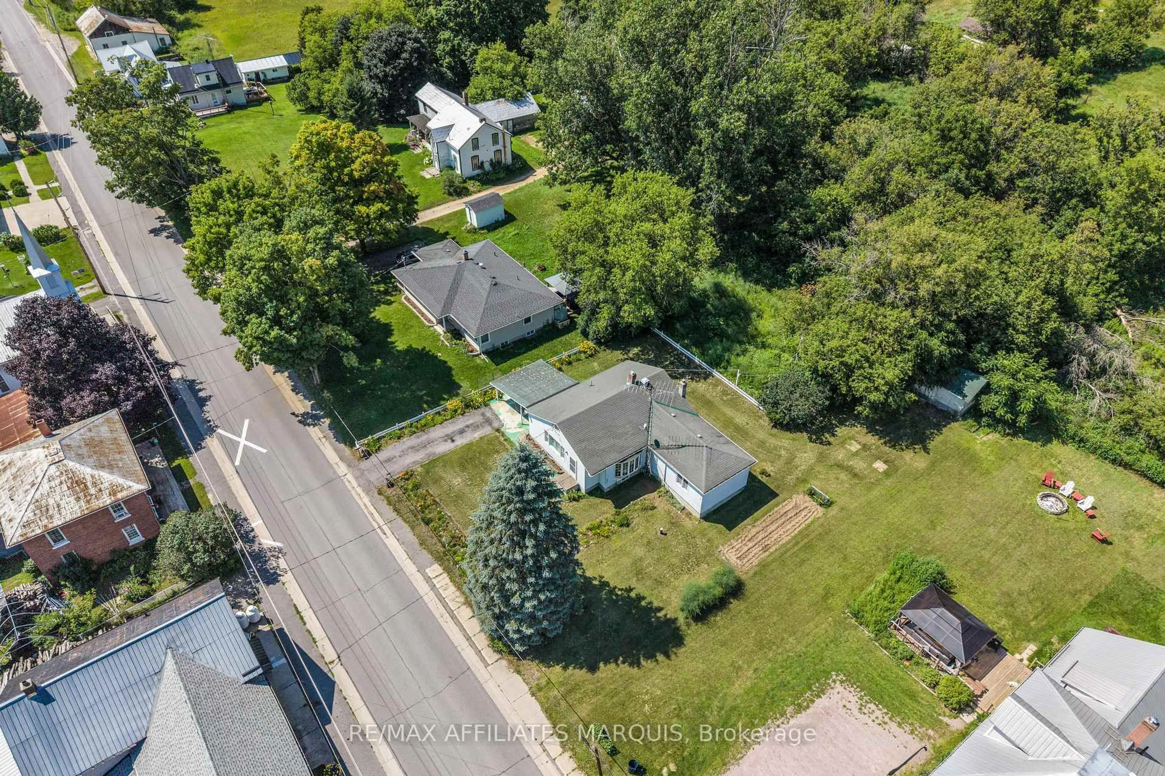 A pic from outside/outdoor area/front of a property/back of a property/a pic from drone, street for 1030 Wagarville Rd, Parham Ontario K0H 2K0