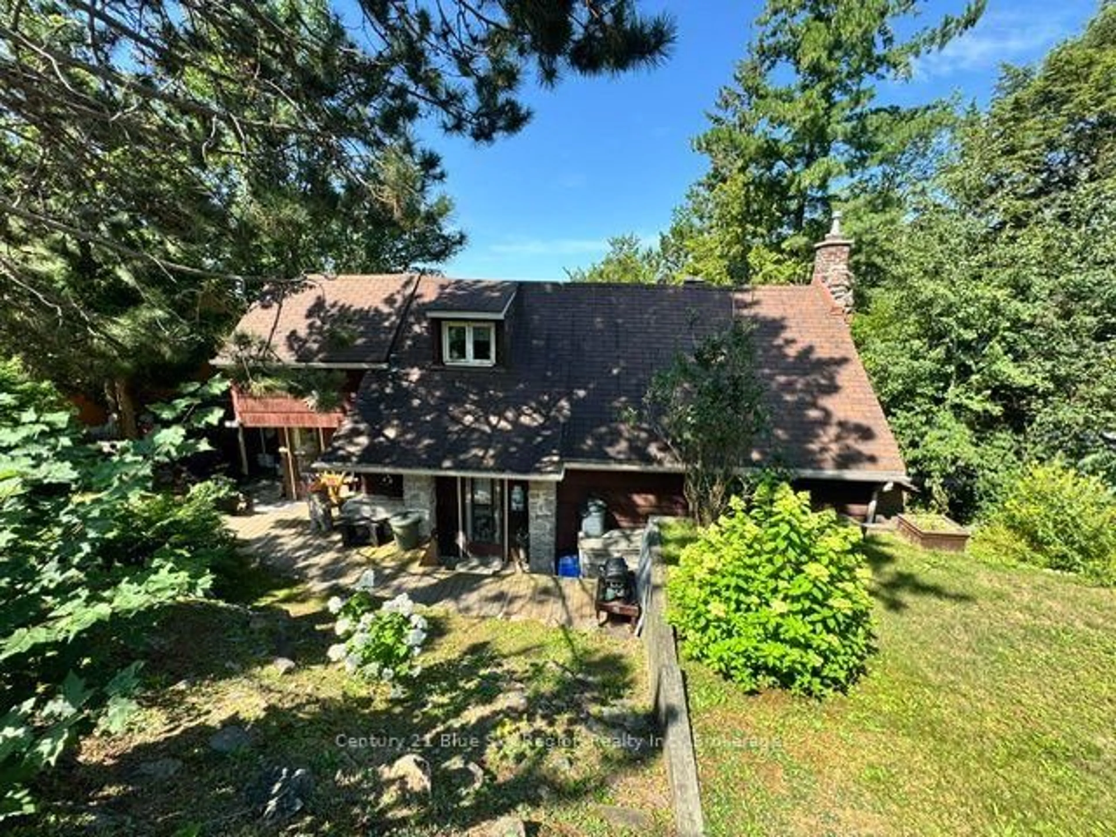 A pic from outside/outdoor area/front of a property/back of a property/a pic from drone, forest/trees view for 175 Anita Ave, North Bay Ontario P1B 8G4