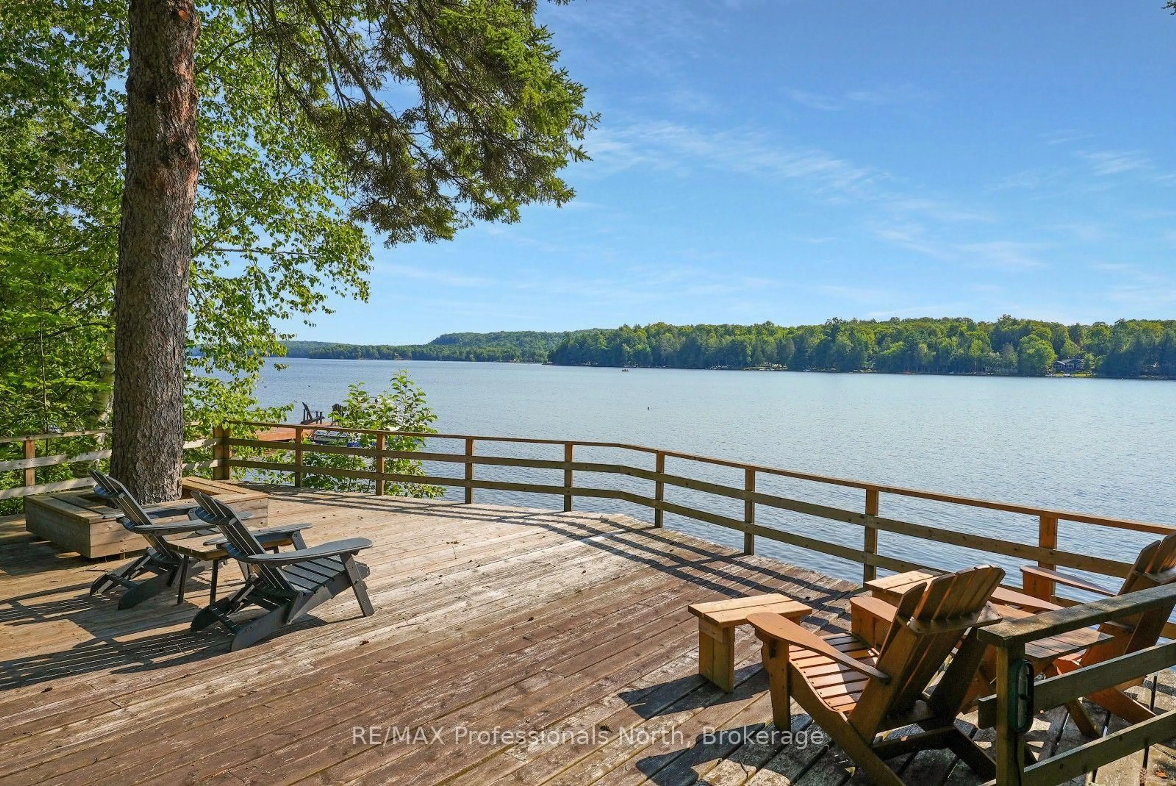 Patio, water/lake/river/ocean view for 1500 Twelve Mile Lake Rd, Minden Hills Ontario K0M 2K0