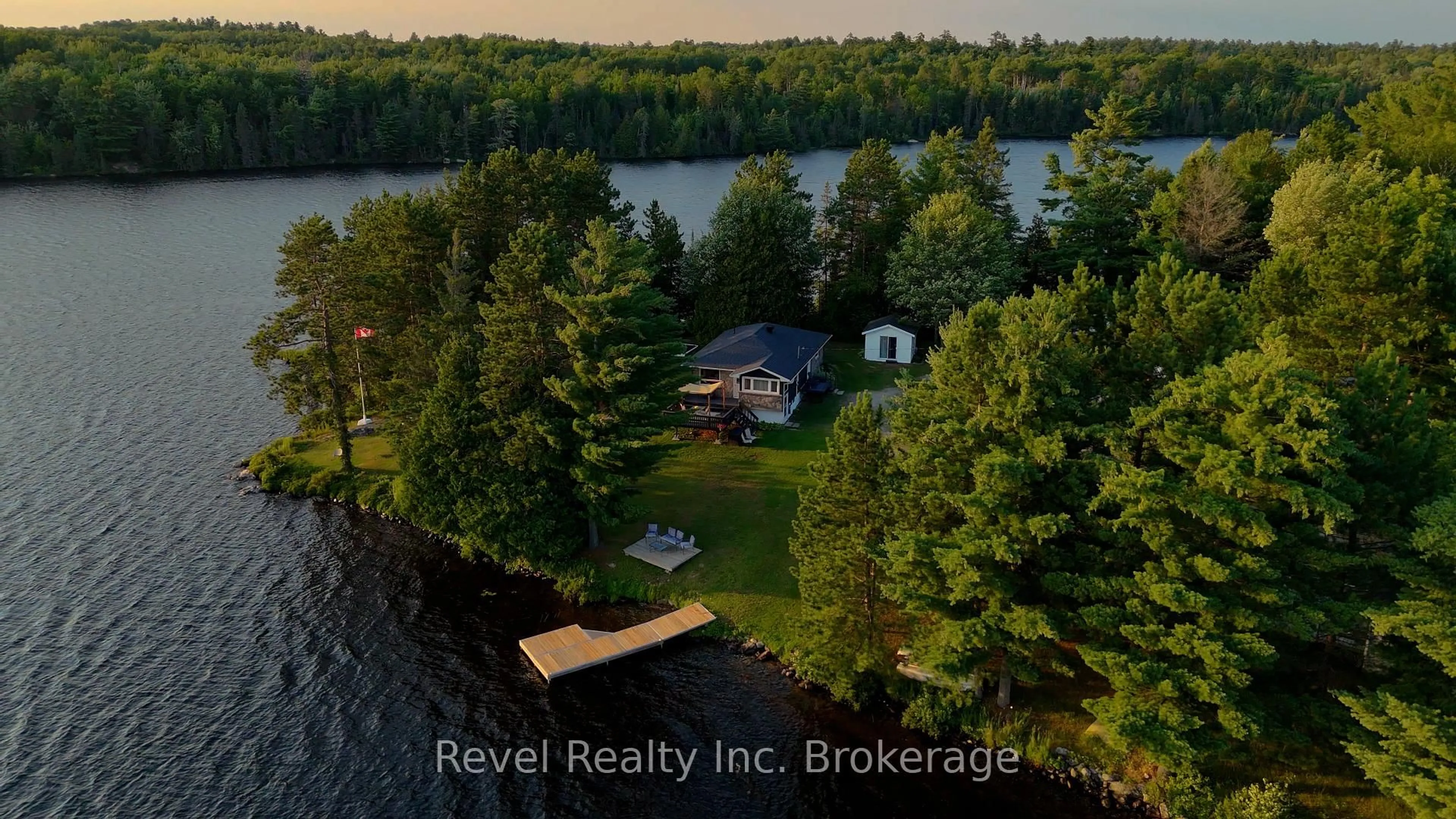 A pic from outside/outdoor area/front of a property/back of a property/a pic from drone, water/lake/river/ocean view for 10 Guenette Rd, West Nipissing Ontario P0H 2M0