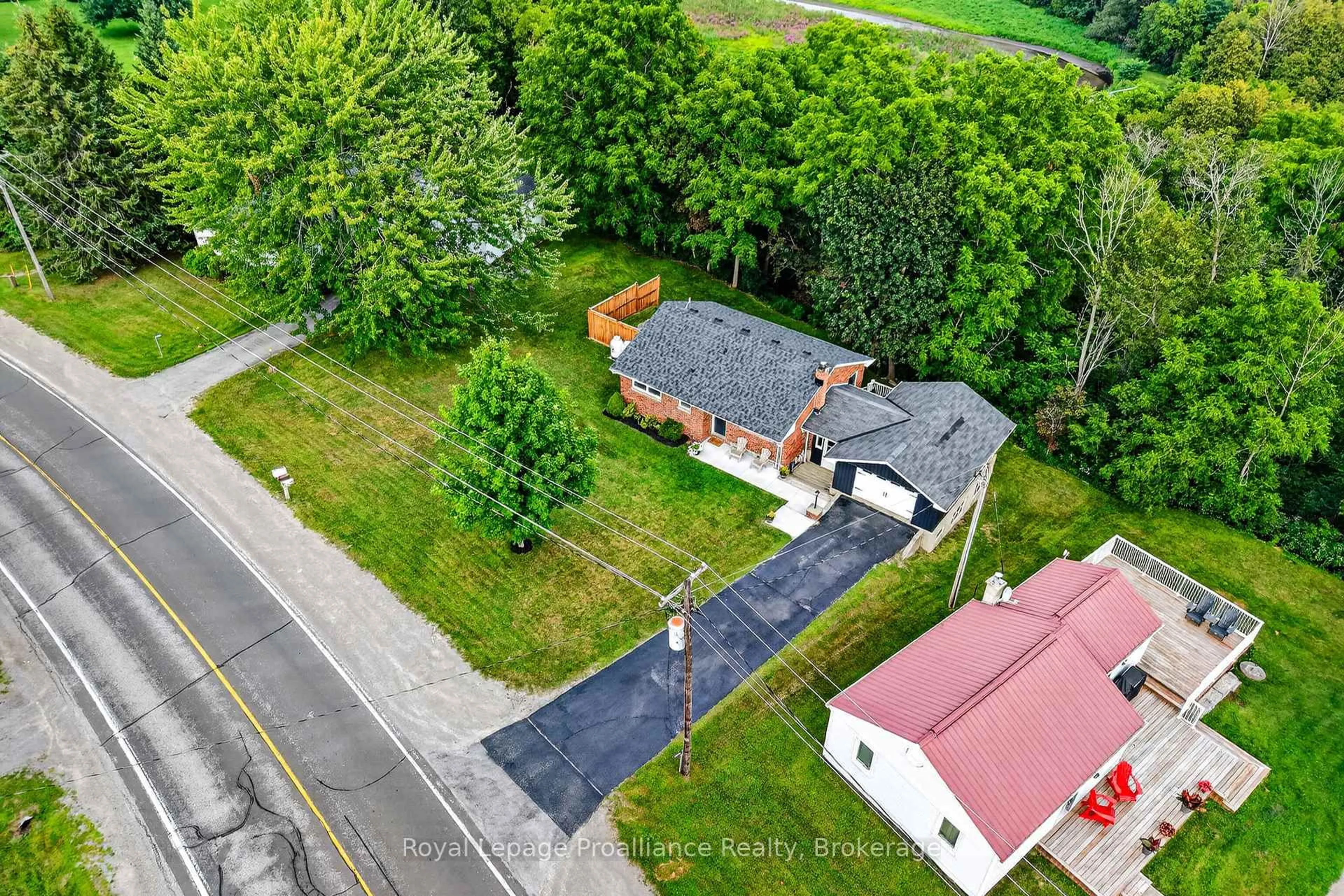 A pic from outside/outdoor area/front of a property/back of a property/a pic from drone, street for 2991 Harwood Rd, Hamilton Township Ontario K0K 1C0