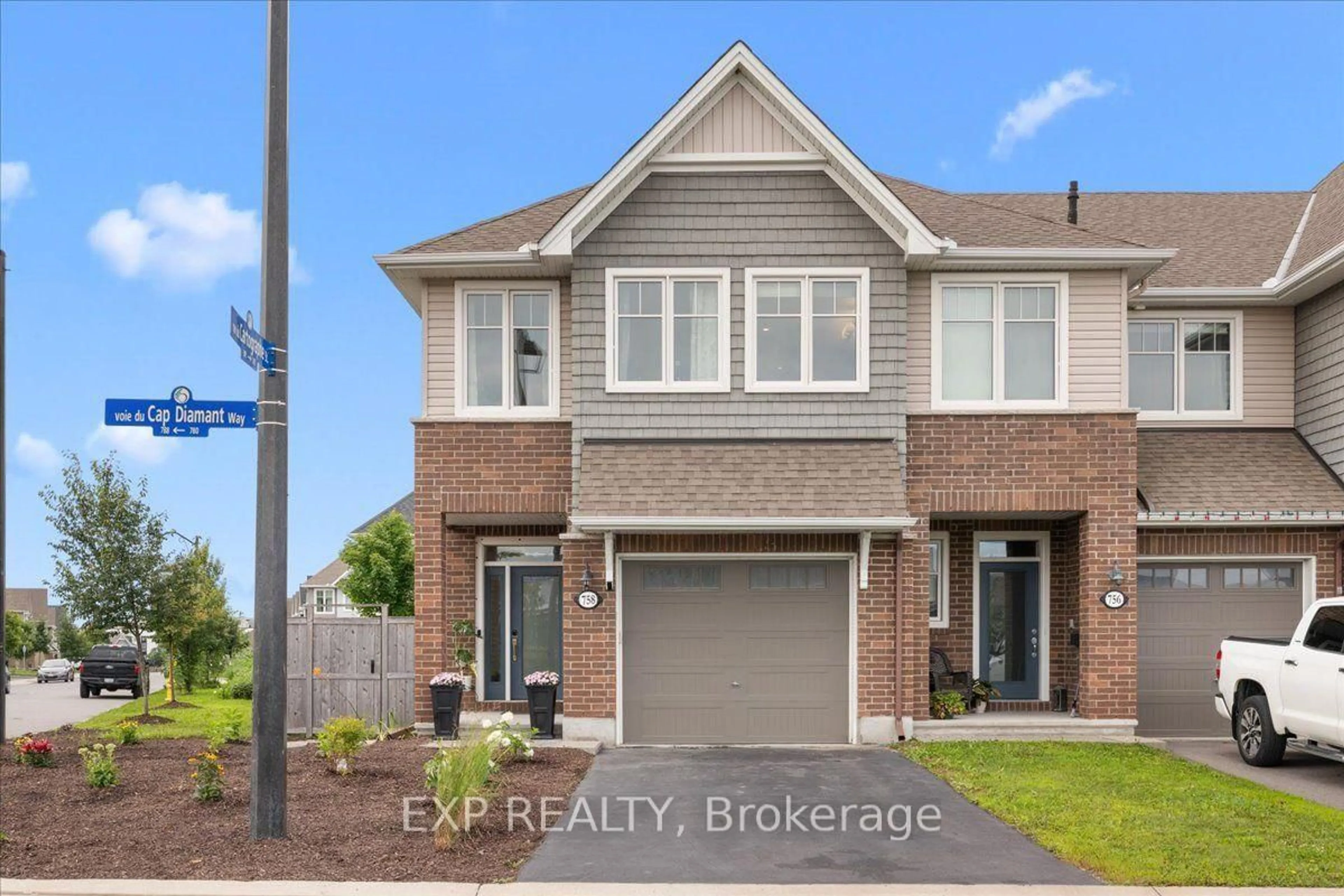 Home with brick exterior material, street for 758 Cap Diamant Way, Orleans Ontario K4A 1J9