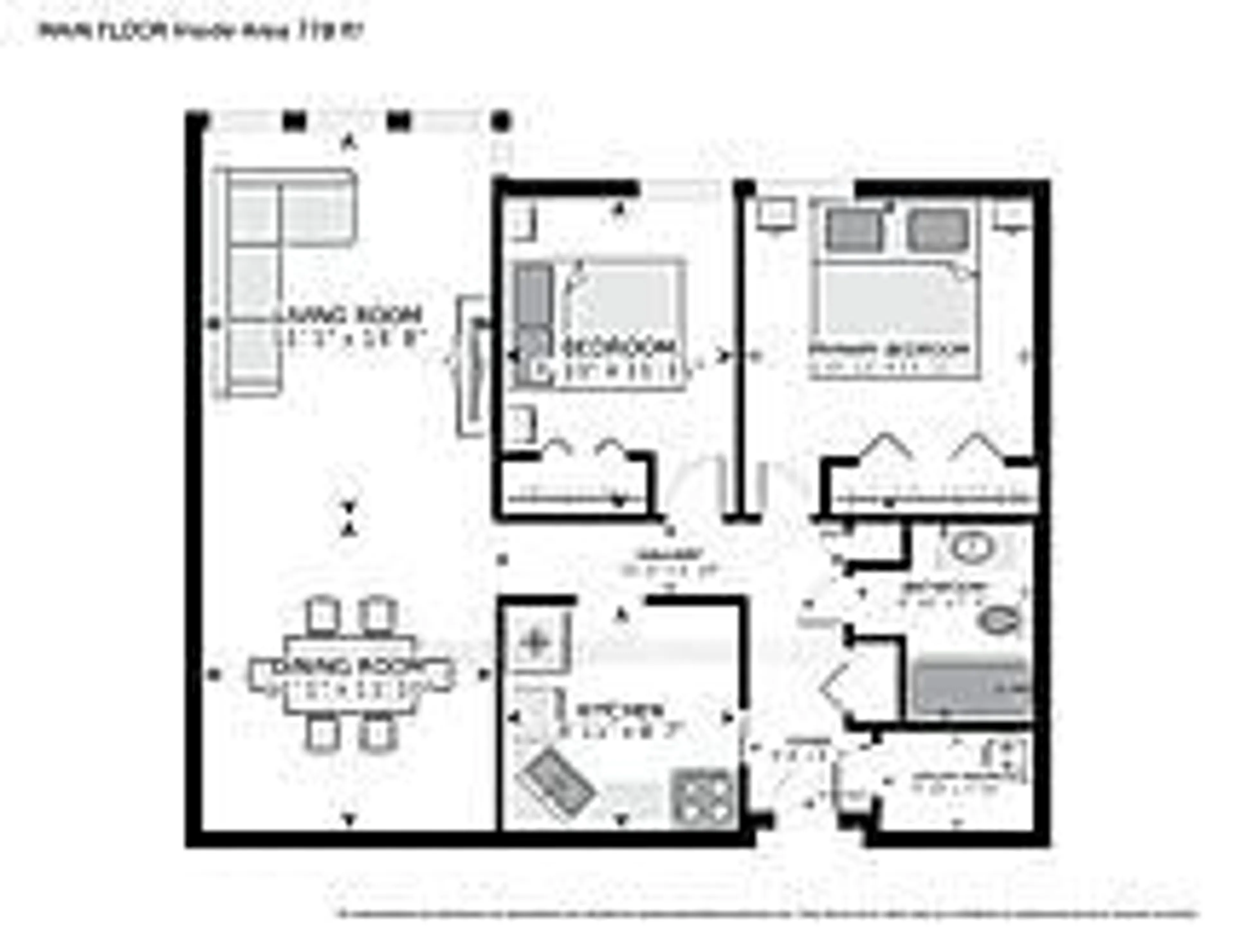 Floor plan for 820 Laurier Blvd #201, Brockville Ontario K6V 2P7