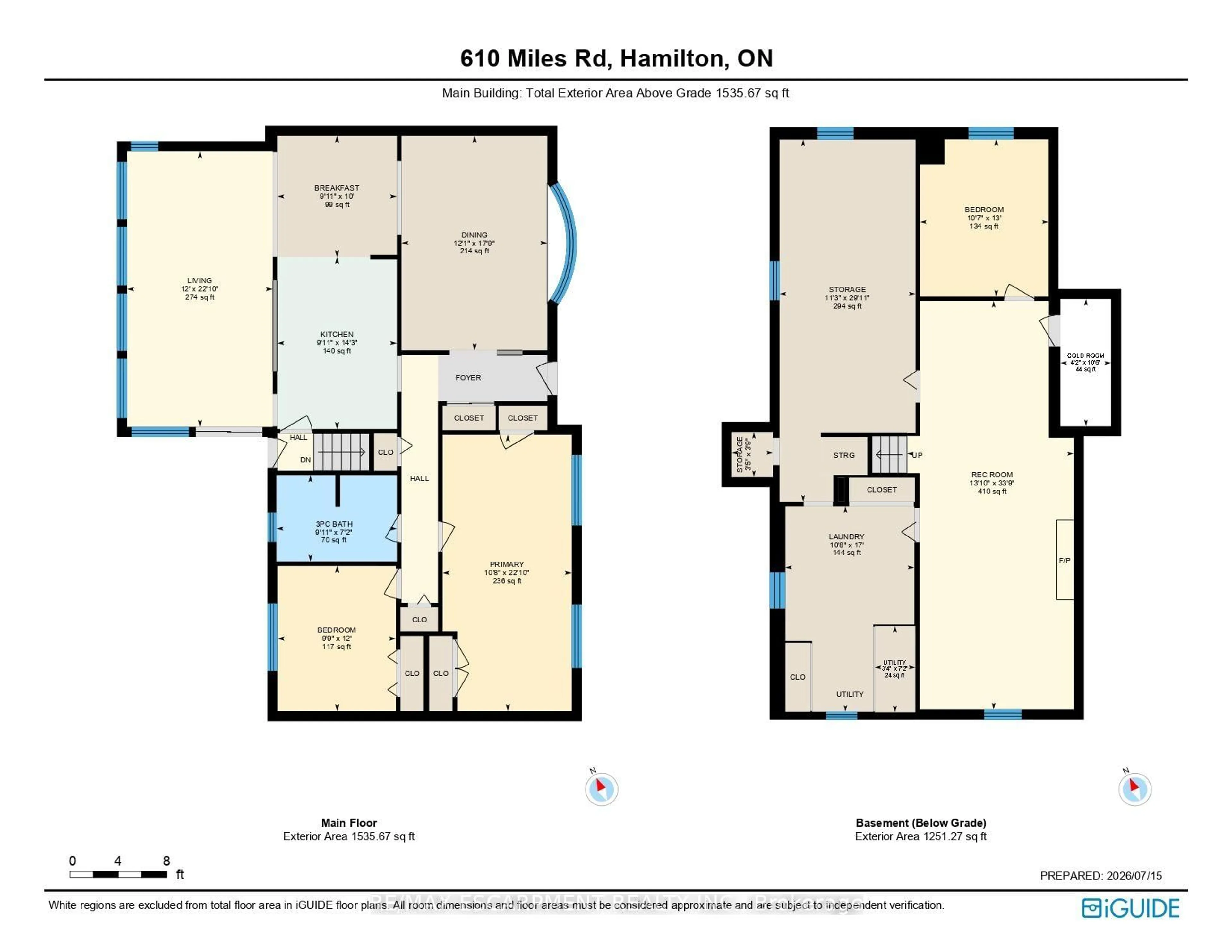 Floor plan for 610 Miles Rd, Hamilton Ontario L0R 1P0