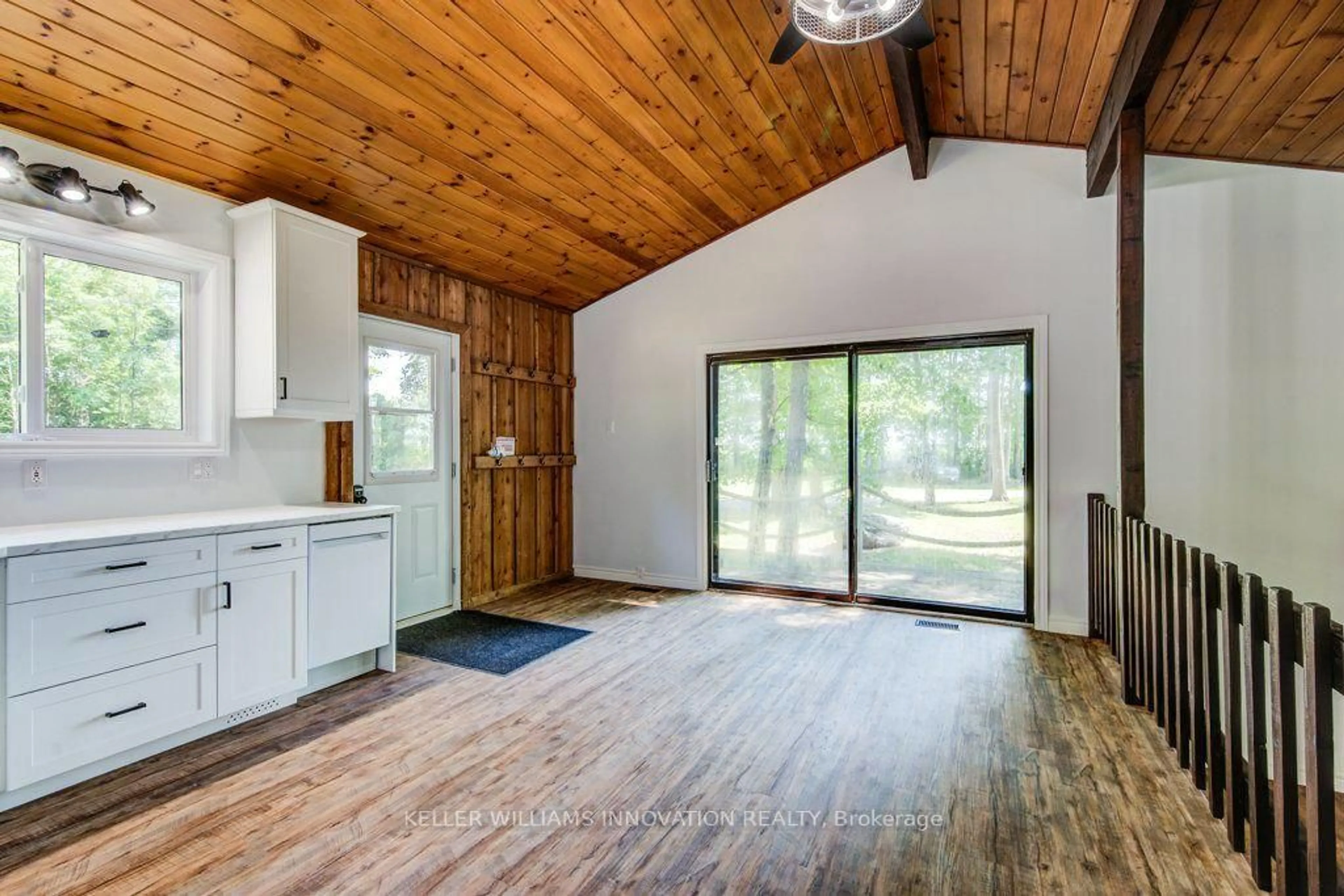 Open concept kitchen, wood/laminate floor for 42064 Amberley Rd, Morris Turnberry Ontario N0G 1G0