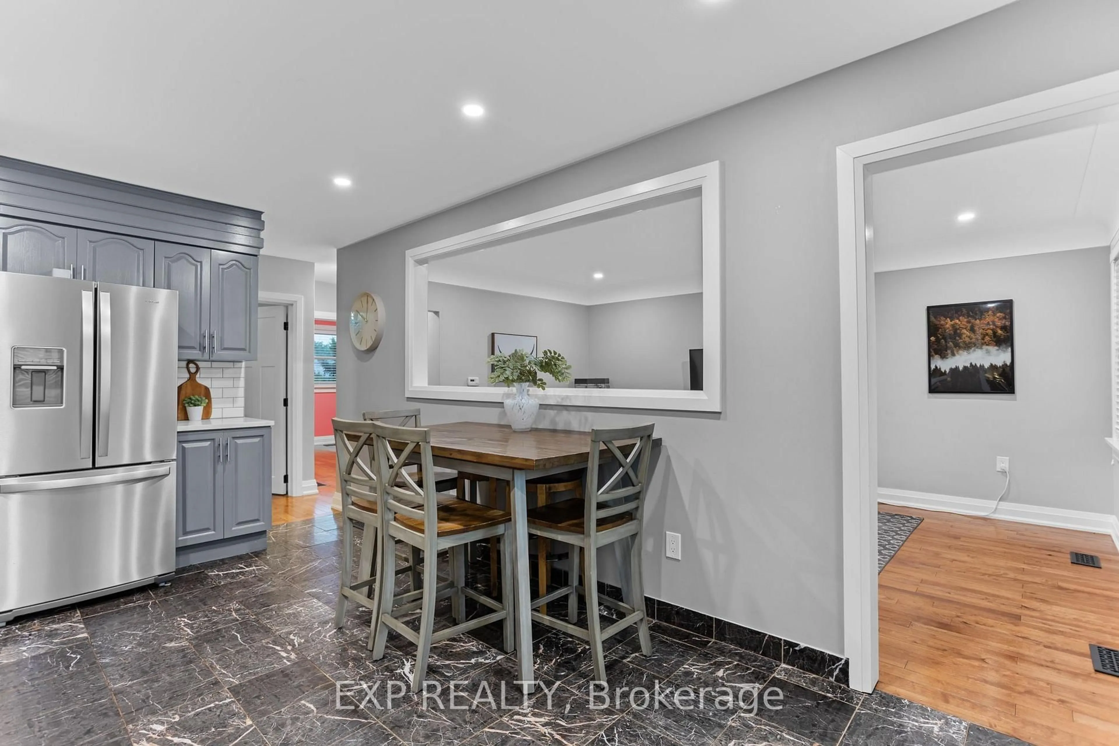 Open concept kitchen, ceramic/tile floor for 62 Randall Ave, Hamilton Ontario L8G 2K9