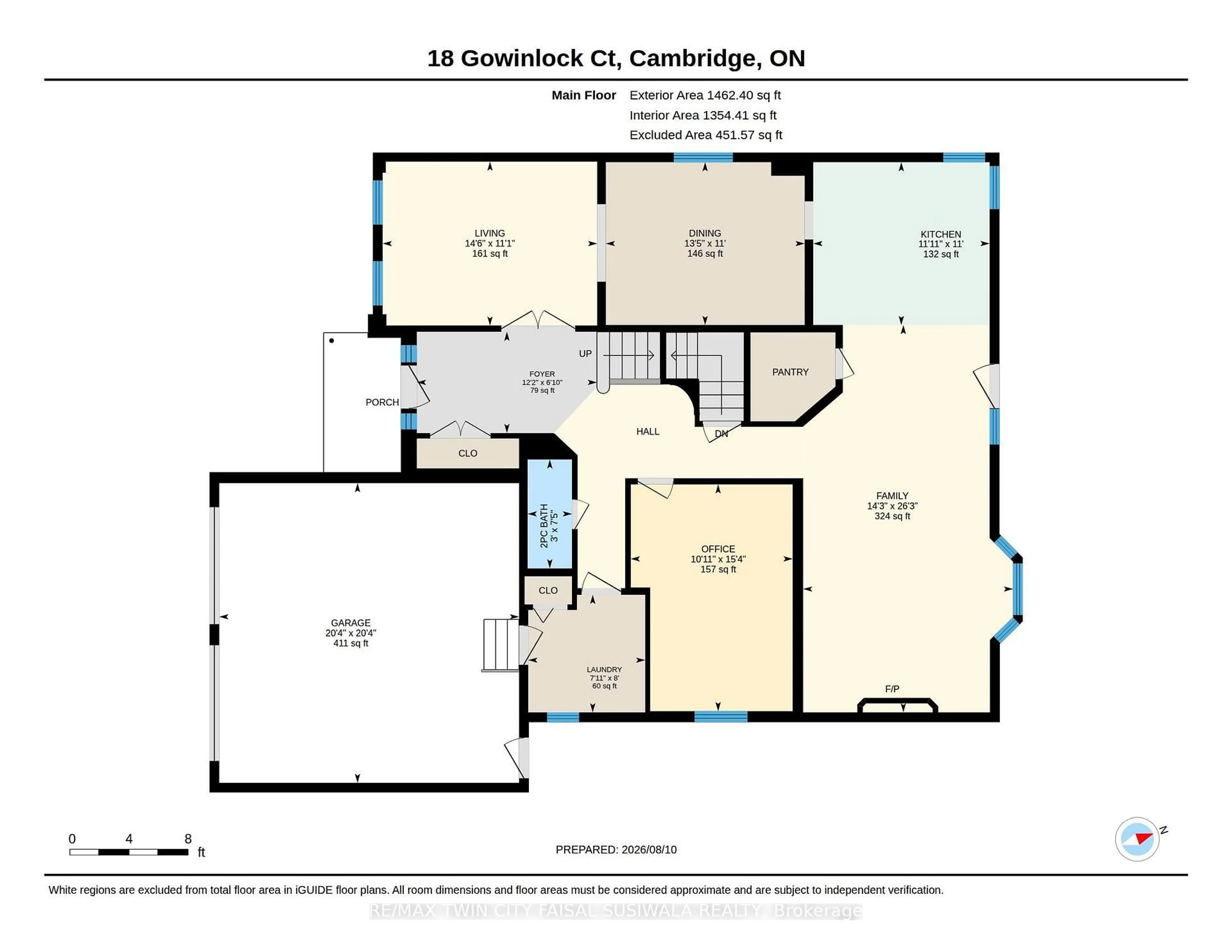 Floor plan for 18 Gowinlock Crt, Cambridge Ontario N1T 1N2