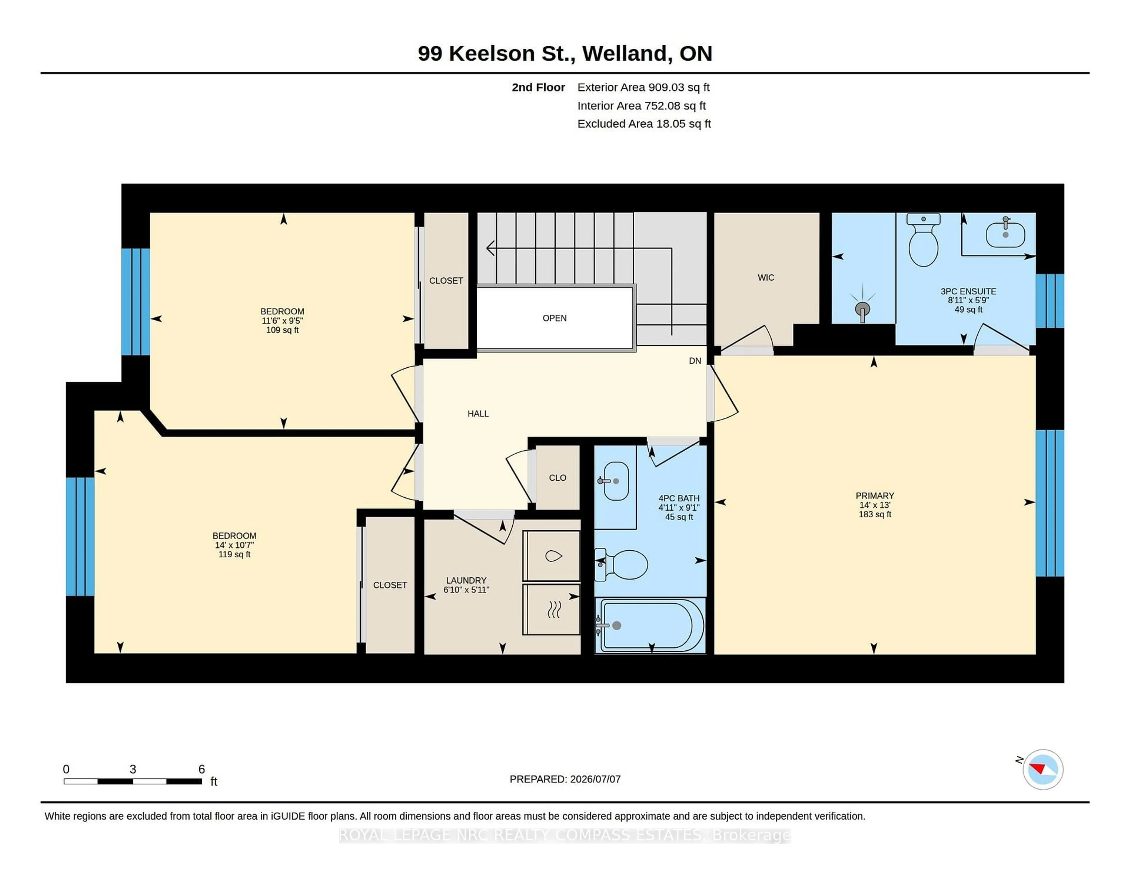Floor plan for 99 Keelson St, Welland Ontario L3B 5K5