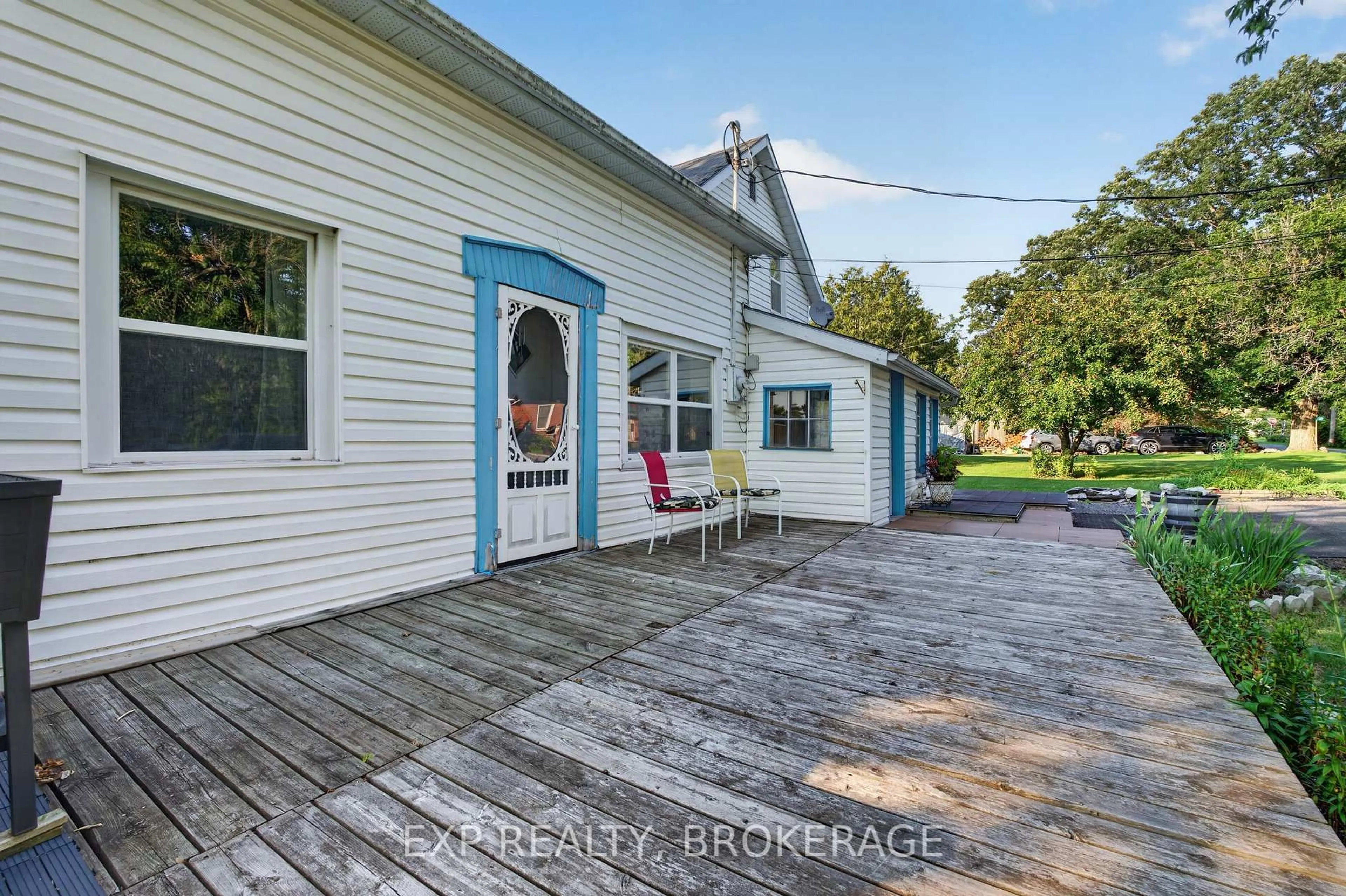 A pic from outside/outdoor area/front of a property/back of a property/a pic from drone, water/lake/river/ocean view for 33 BRANCH St, Yarker Ontario K0K 3N0