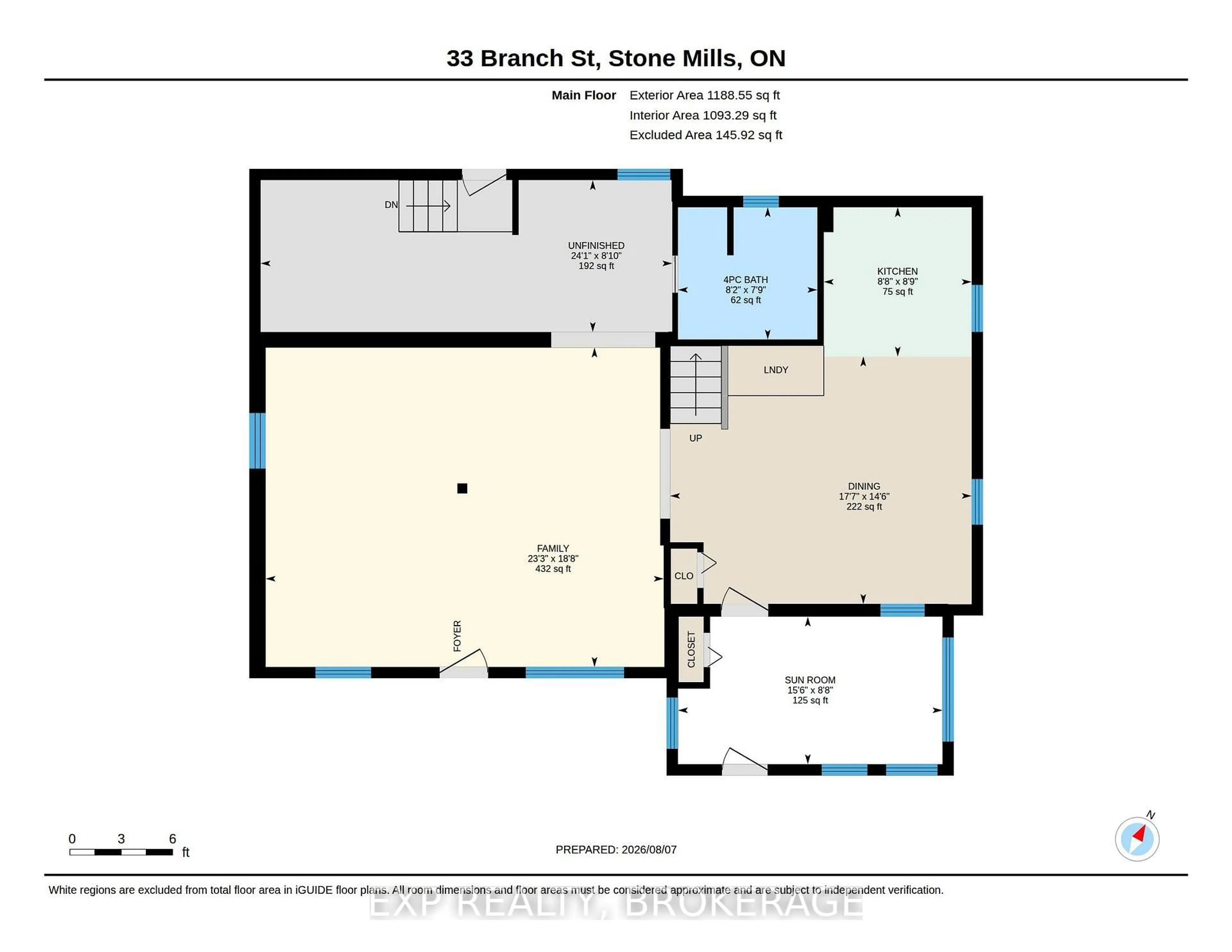 Floor plan for 33 BRANCH St, Yarker Ontario K0K 3N0