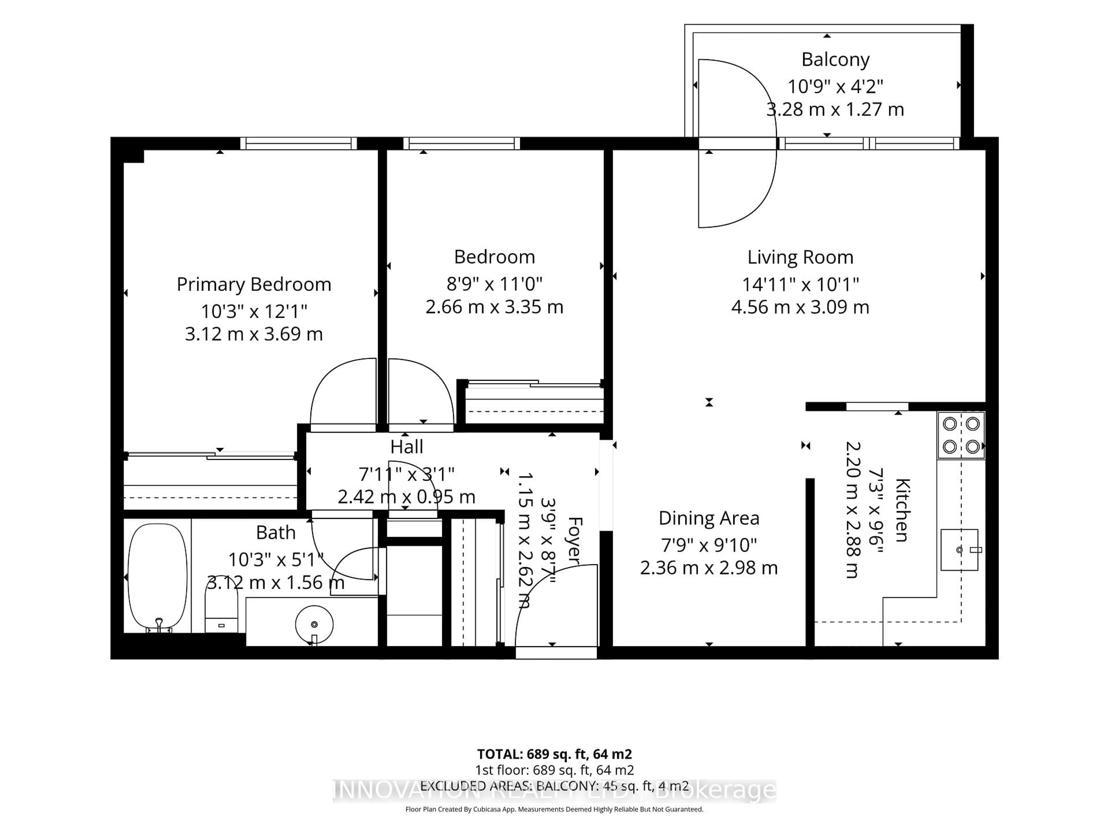 Floor plan for 20 Chesterton Dr #1214, Ottawa Ontario K2E 6Z7