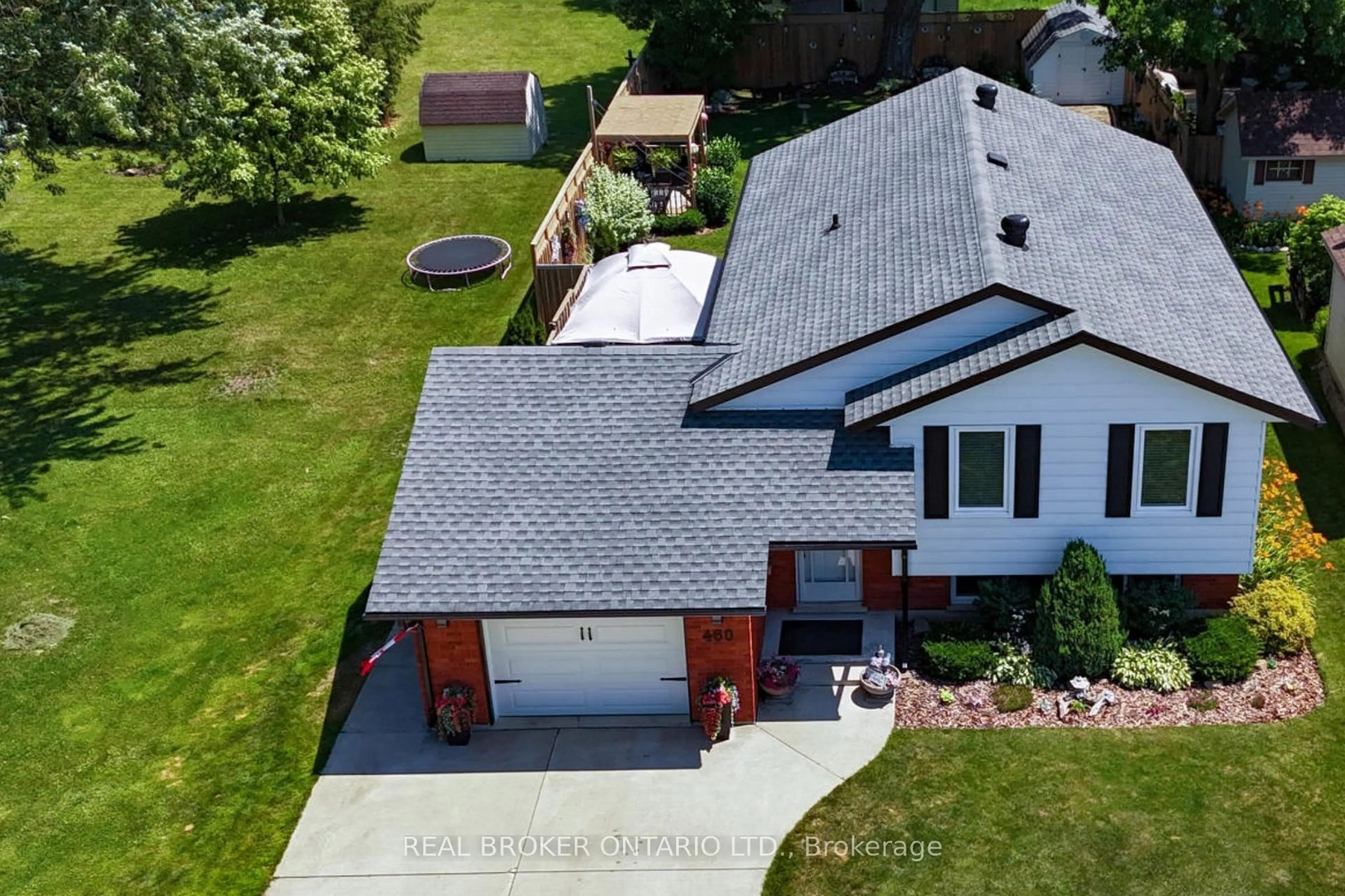 A pic from outside/outdoor area/front of a property/back of a property/a pic from drone, street for 460 Wellington Ave, North Perth Ontario N4W 2J4