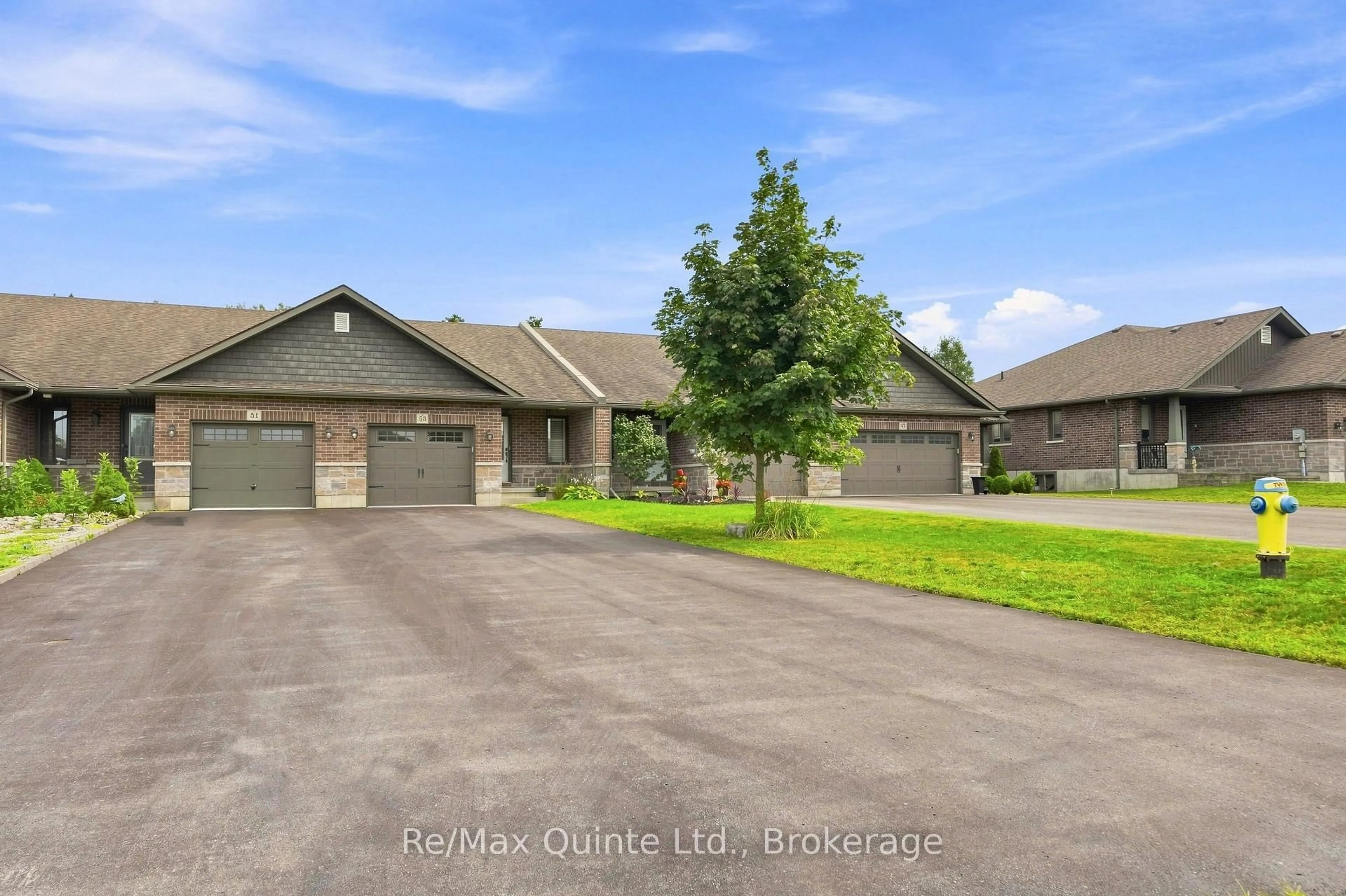 A pic from outside/outdoor area/front of a property/back of a property/a pic from drone, water/lake/river/ocean view for 53 Aspen Dr, Quinte West Ontario K8V 0E2