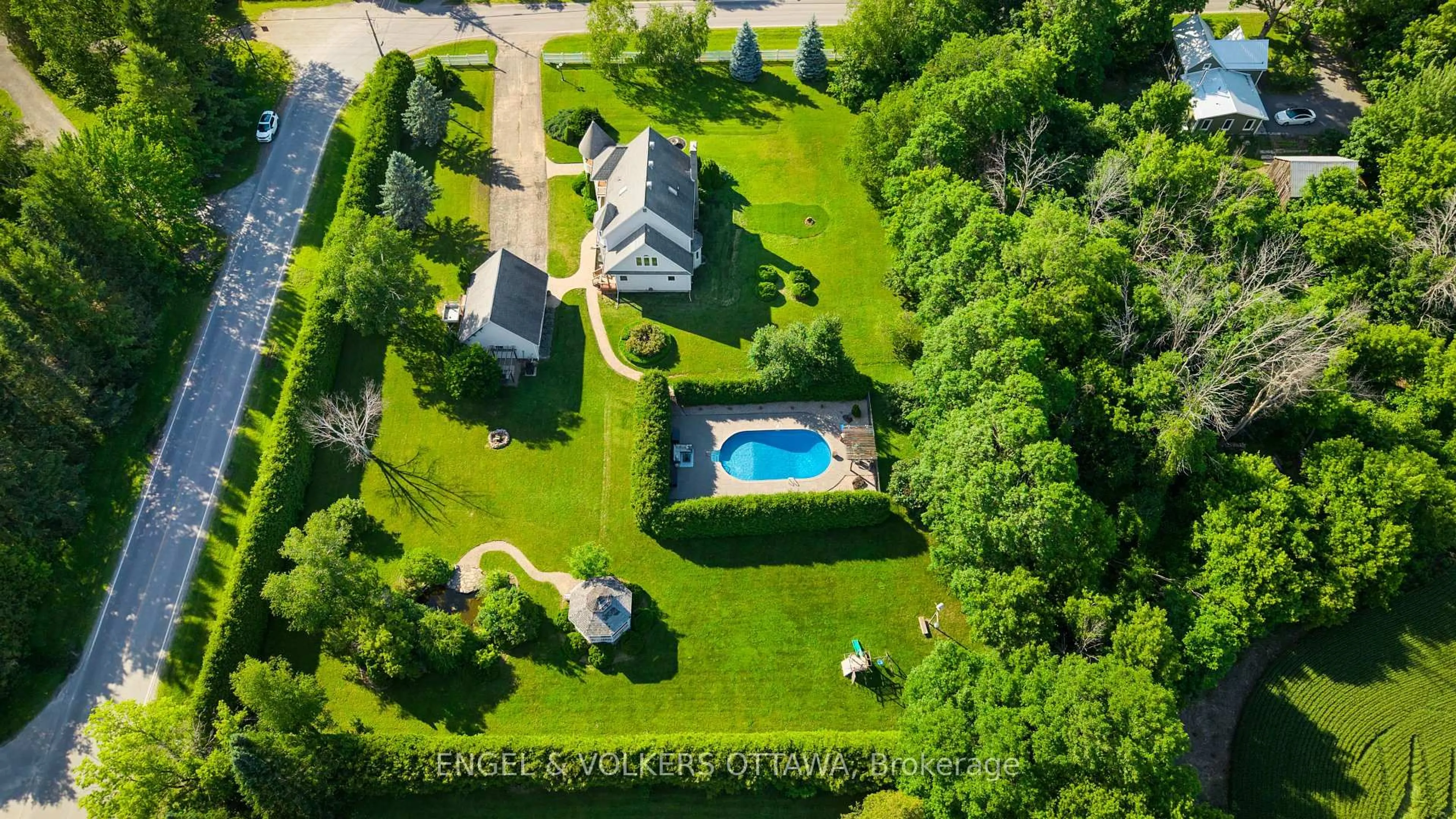 A pic from outside/outdoor area/front of a property/back of a property/a pic from drone, unknown for 2410 Concession Rd, North Grenville Ontario K0G 1J0