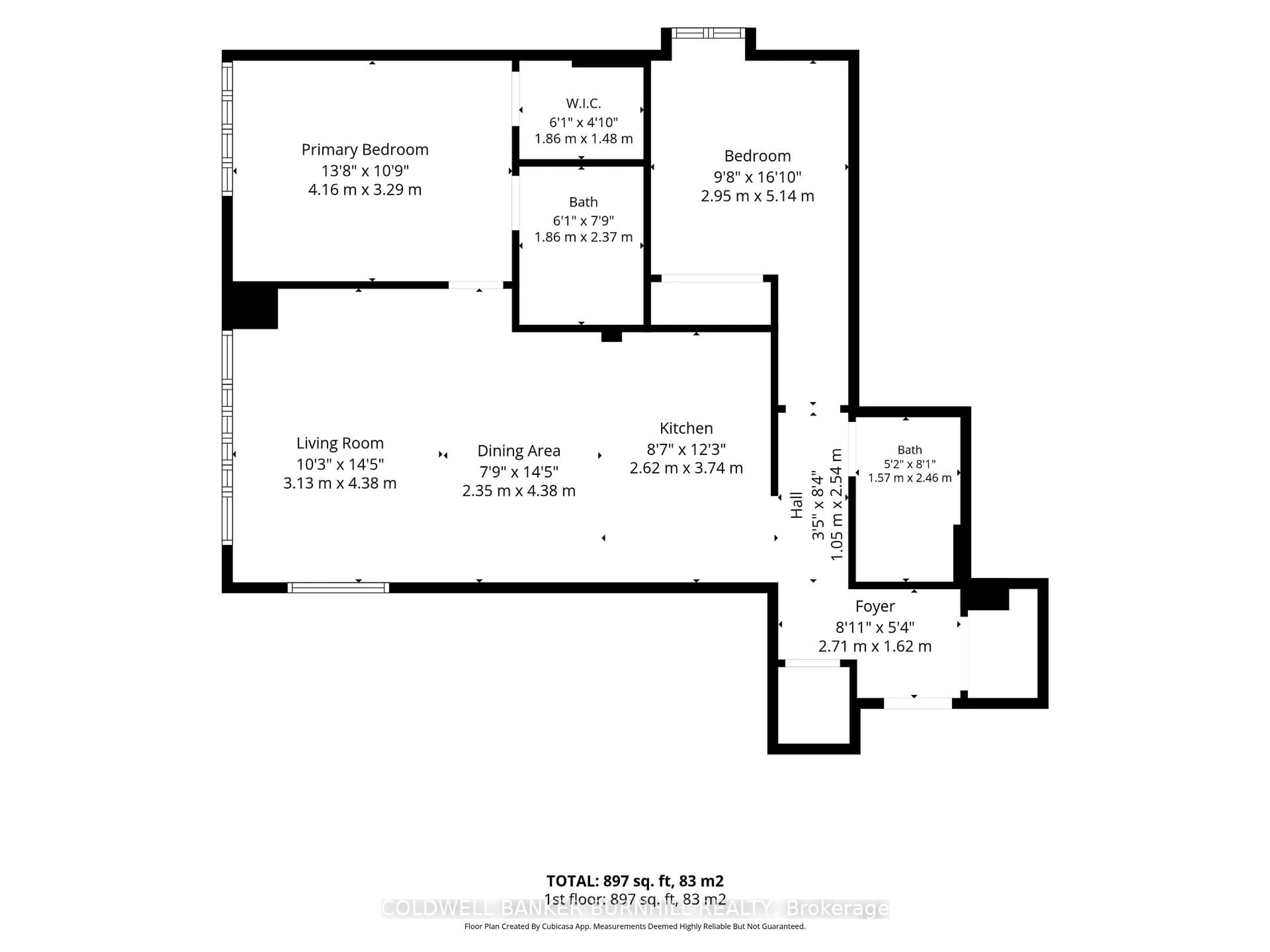 Floor plan for 427 Aberdeen Ave #105, Hamilton Ontario L8P 2S4