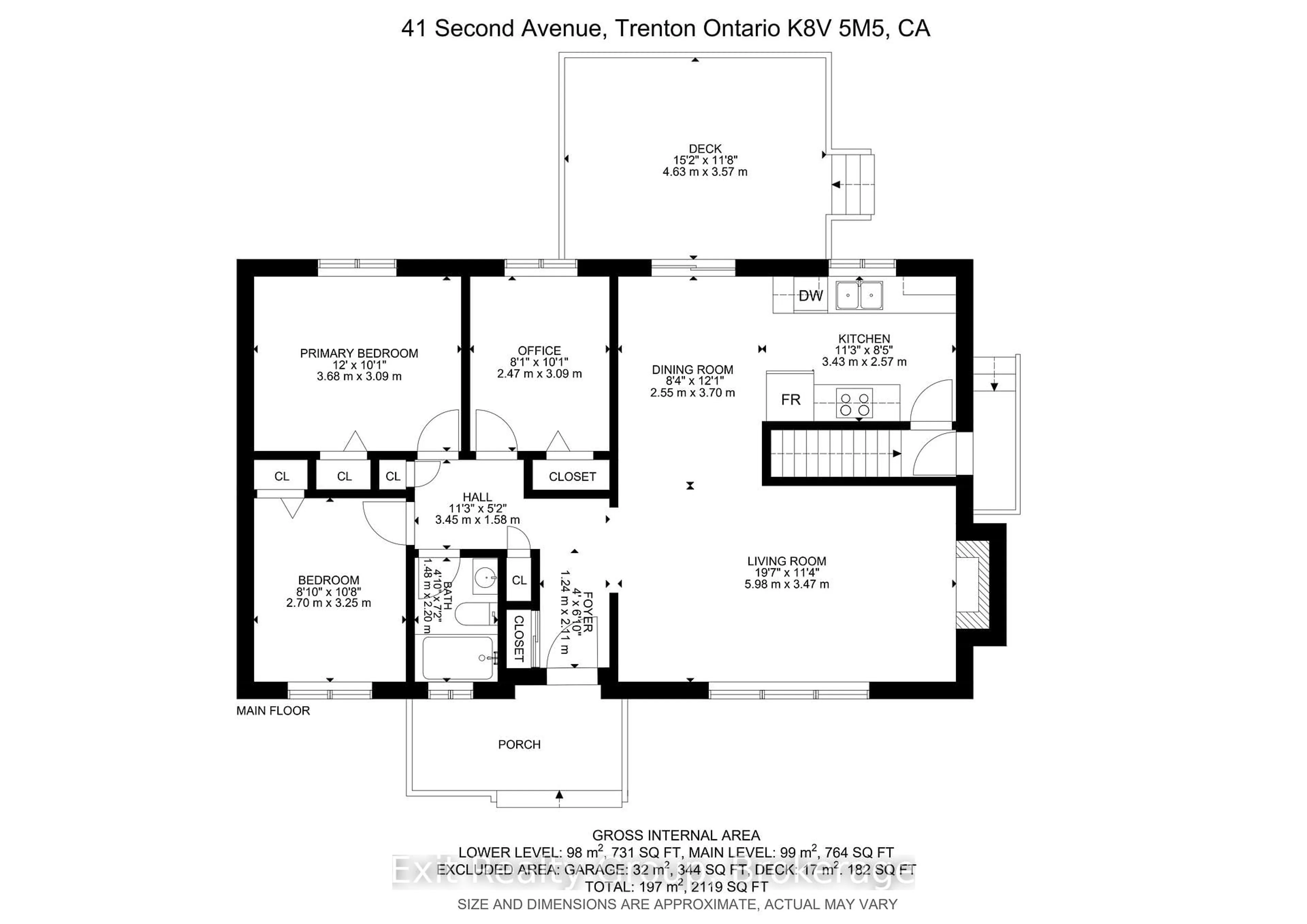 Floor plan for 41 Second Ave, Quinte West Ontario K8V 5M5