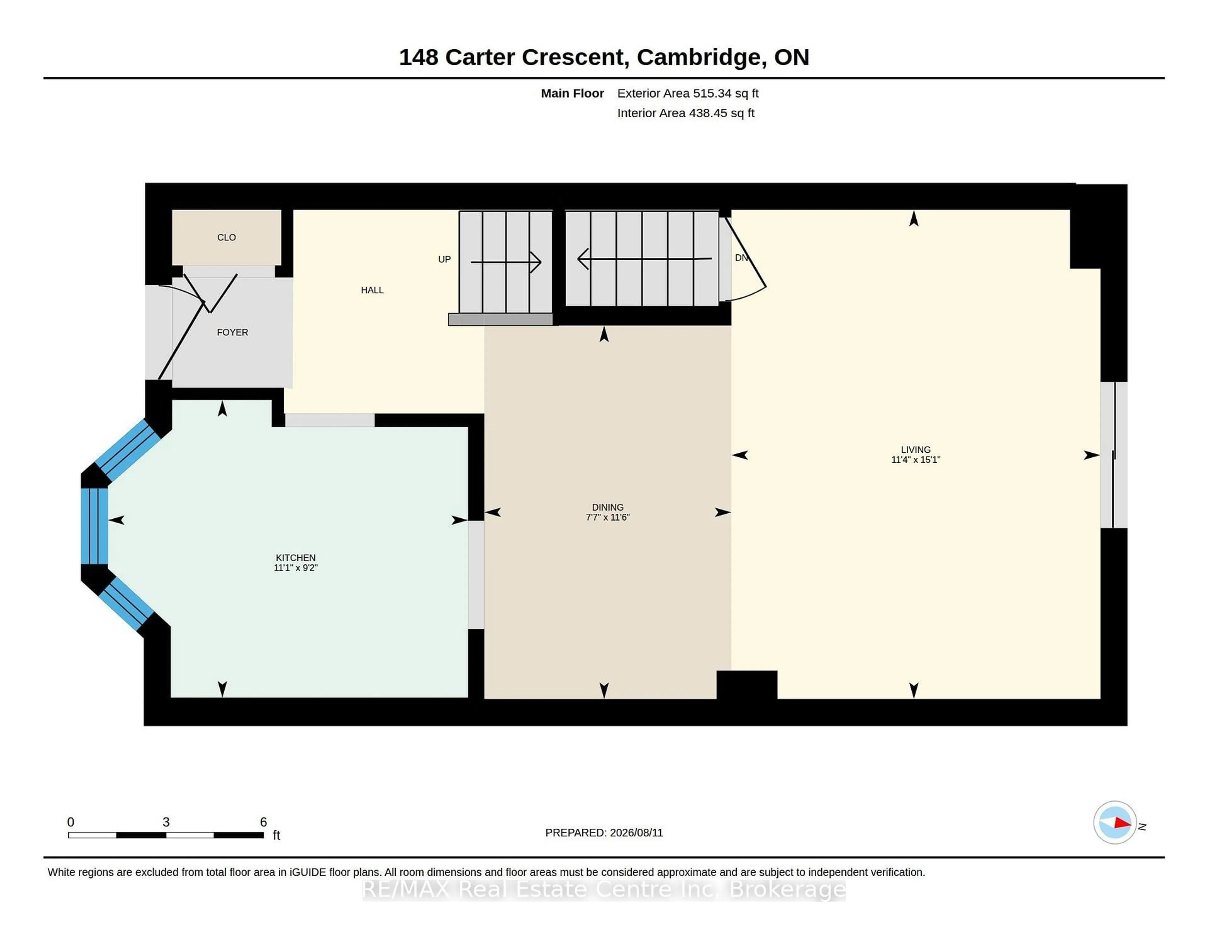 Floor plan for 148 Carter Cres, Cambridge Ontario N1R 6A9
