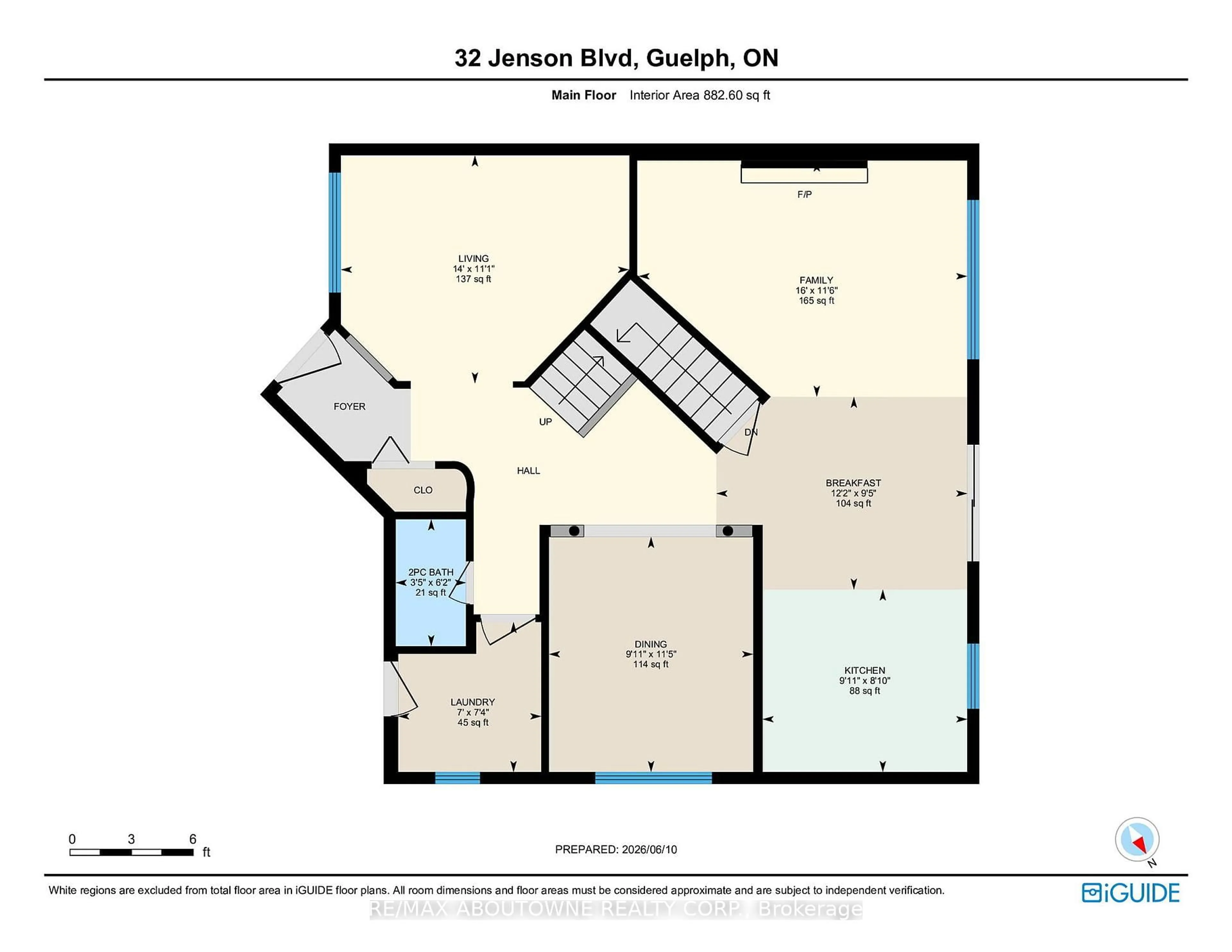 Floor plan for 32 Jenson Blvd, Guelph Ontario N1L 1L1