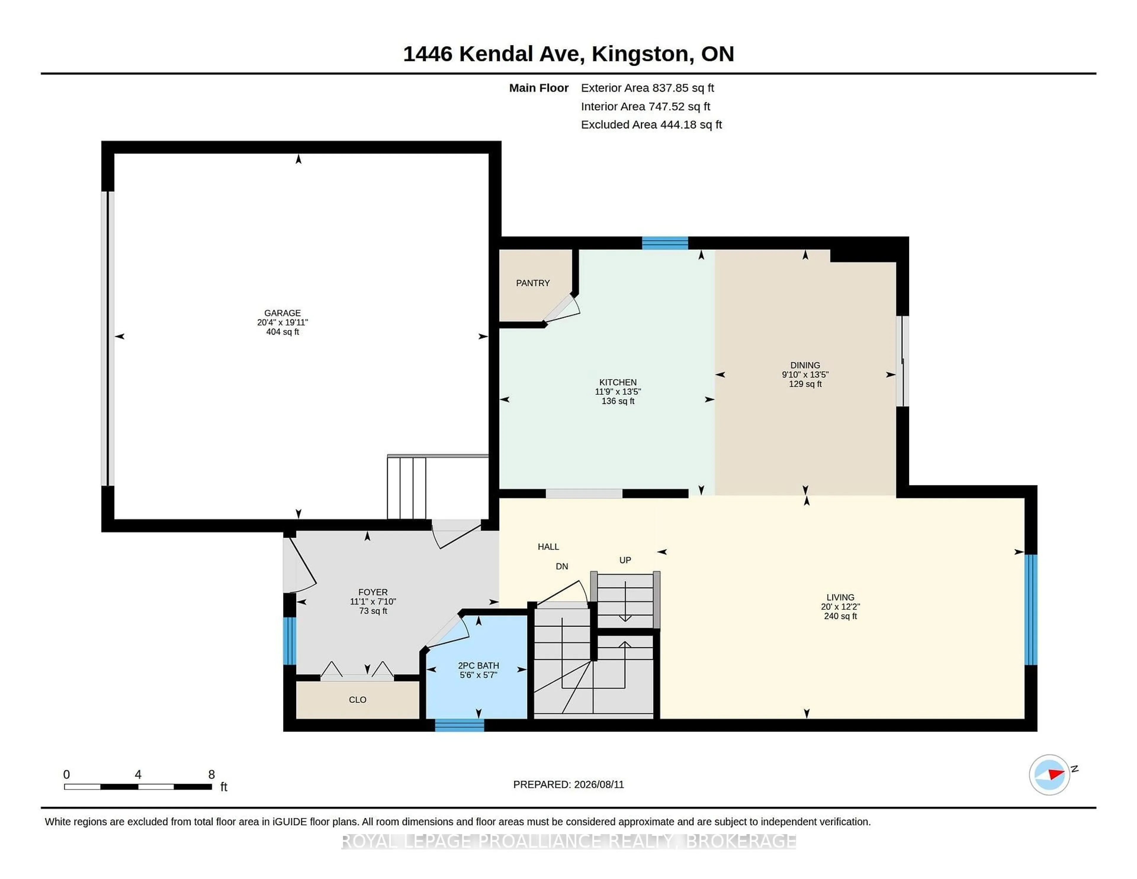 Floor plan for 1446 Kendal Ave, Kingston Ontario K7P 0L6