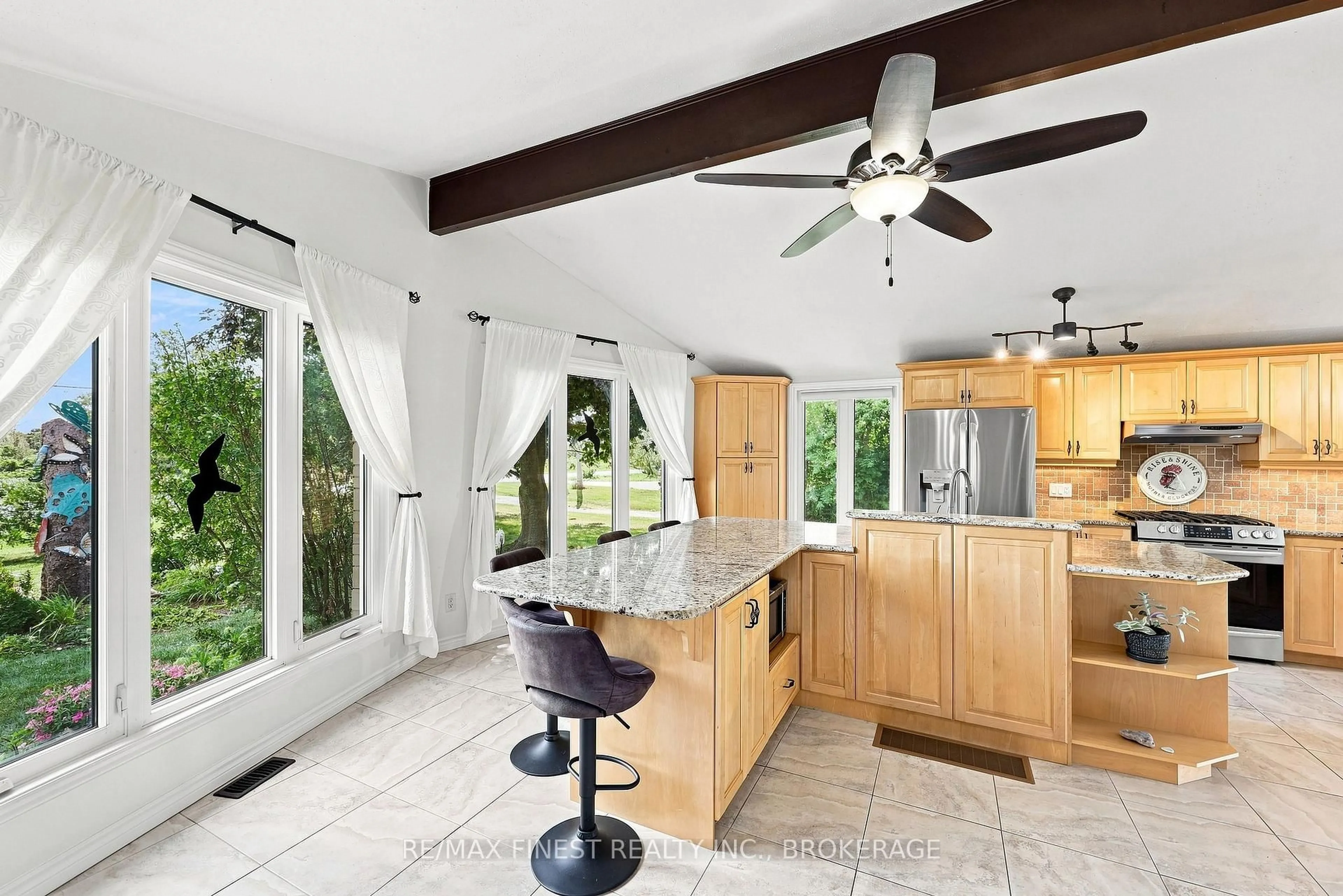 Open concept kitchen, ceramic/tile floor for 109 3rd Concession Rd, Napanee Ontario K7R 3K7