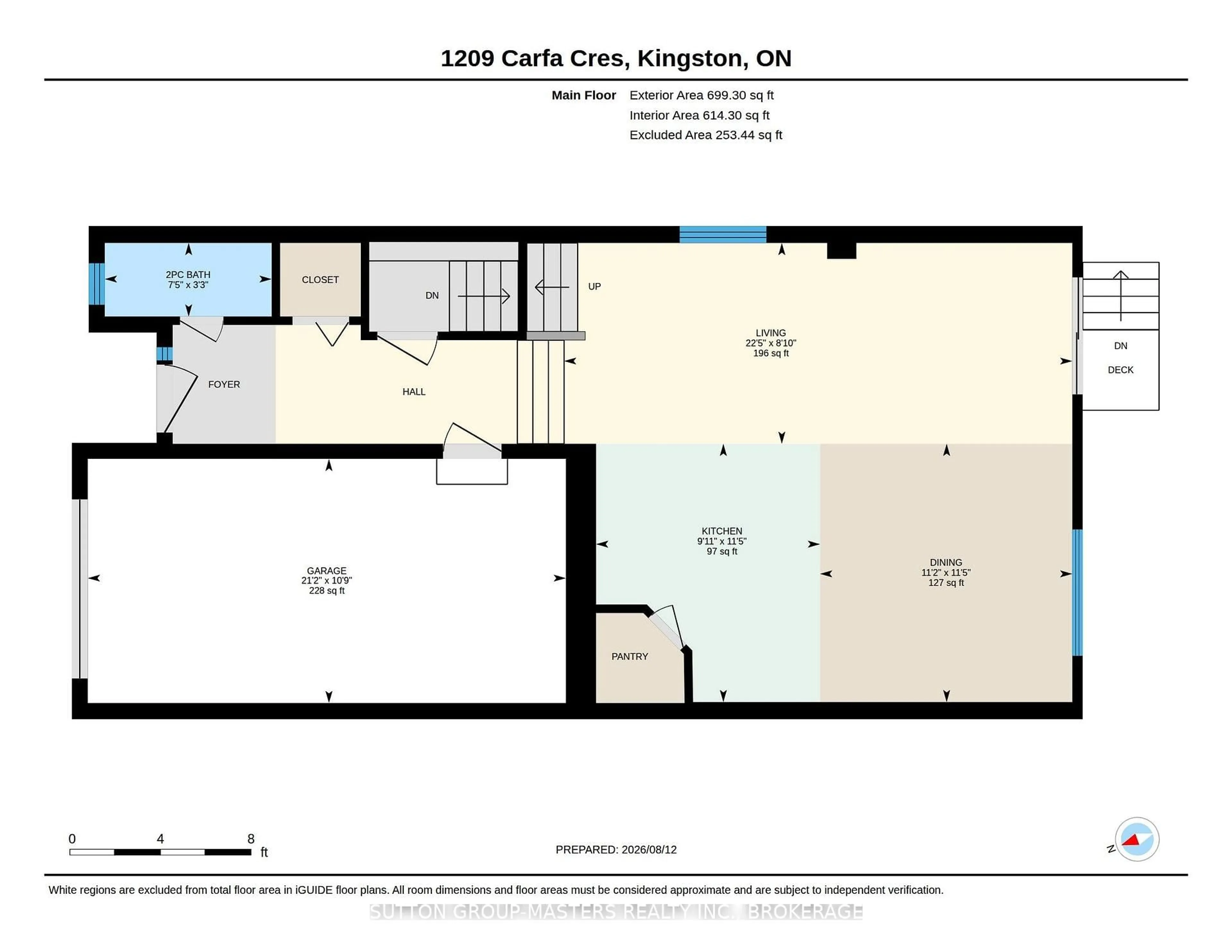Floor plan for 1209 Carfa Cres, Kingston Ontario K7P 0N2