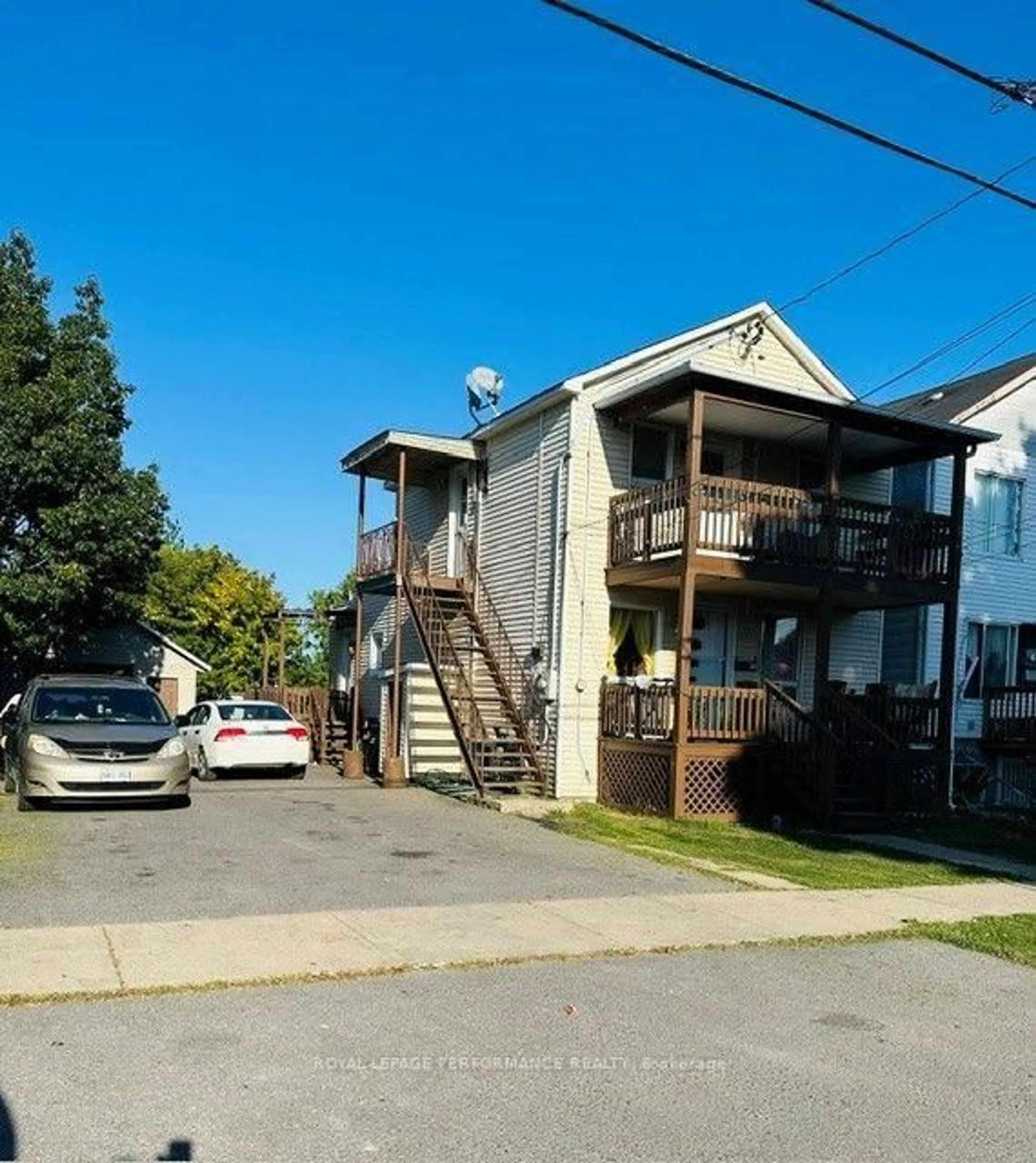 A pic from outside/outdoor area/front of a property/back of a property/a pic from drone, street for 221 St Felix St #221-221A, Cornwall Ontario K6H 5A4