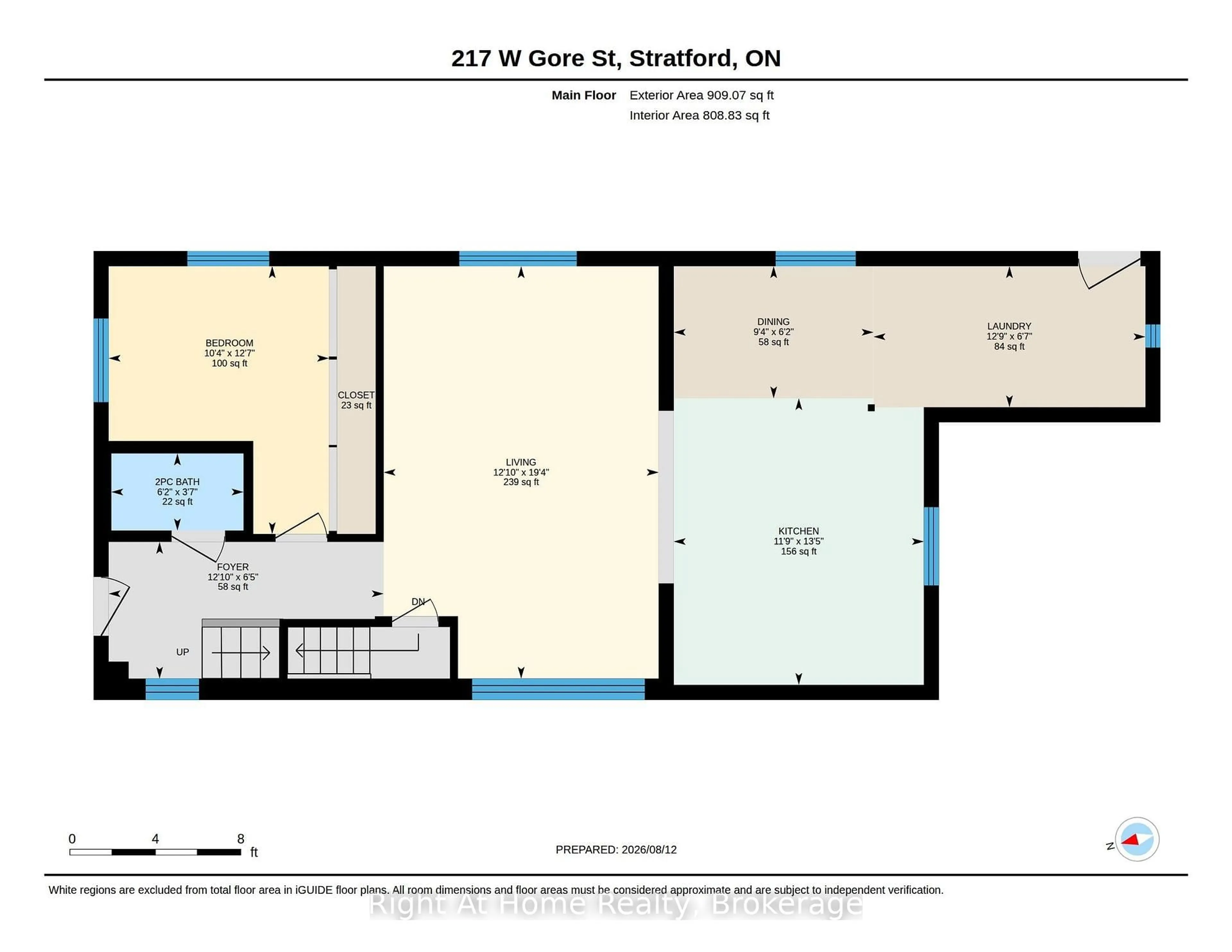 Floor plan for 217 West Gore St, Stratford Ontario N5A 1K7