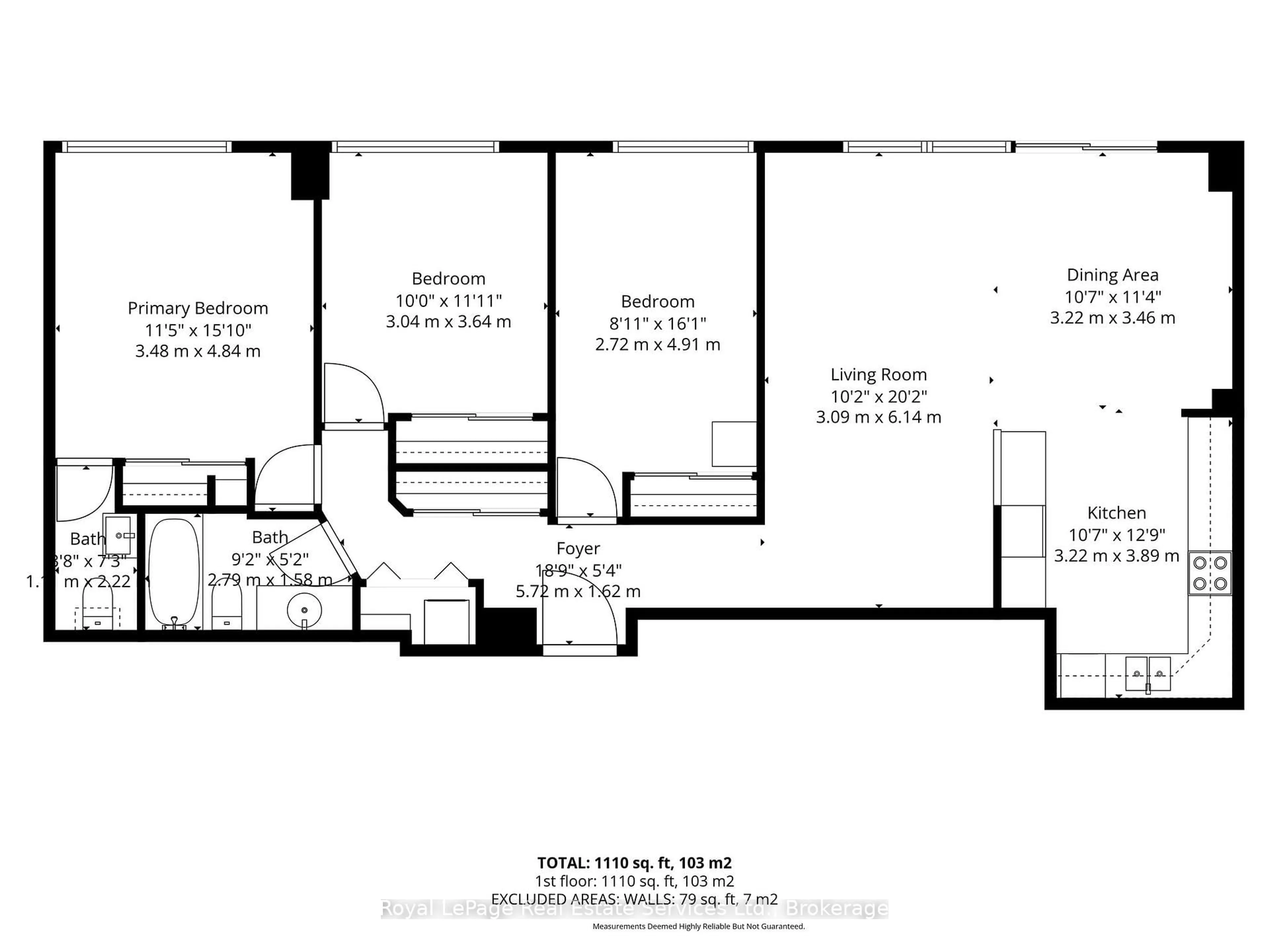 Floor plan for 15 Towering Heights Blvd #102, St. Catharines Ontario L2T 3G7