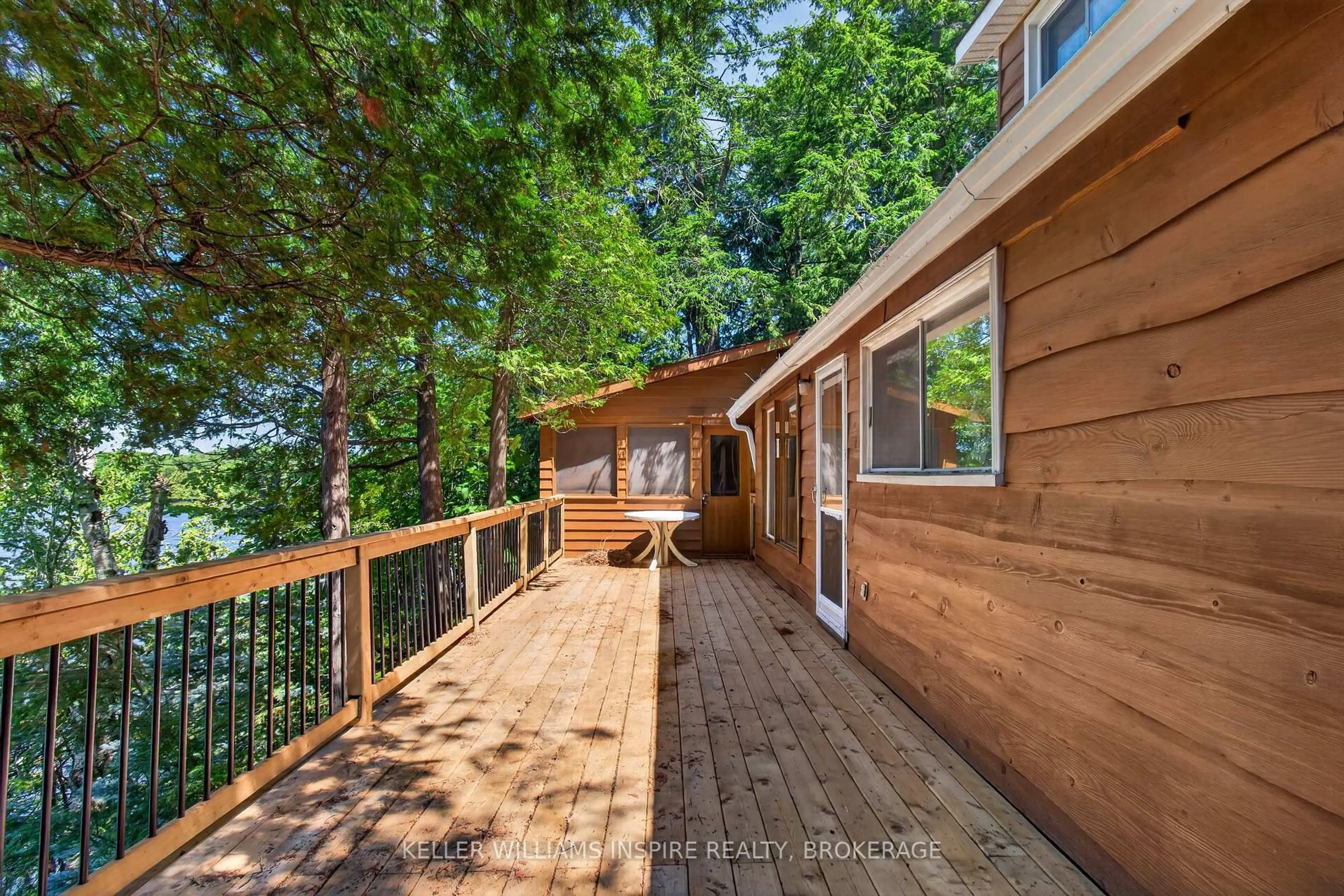 Patio, water/lake/river/ocean view for 28 Lower Lake Lane, Maberly Ontario K0H 2B0