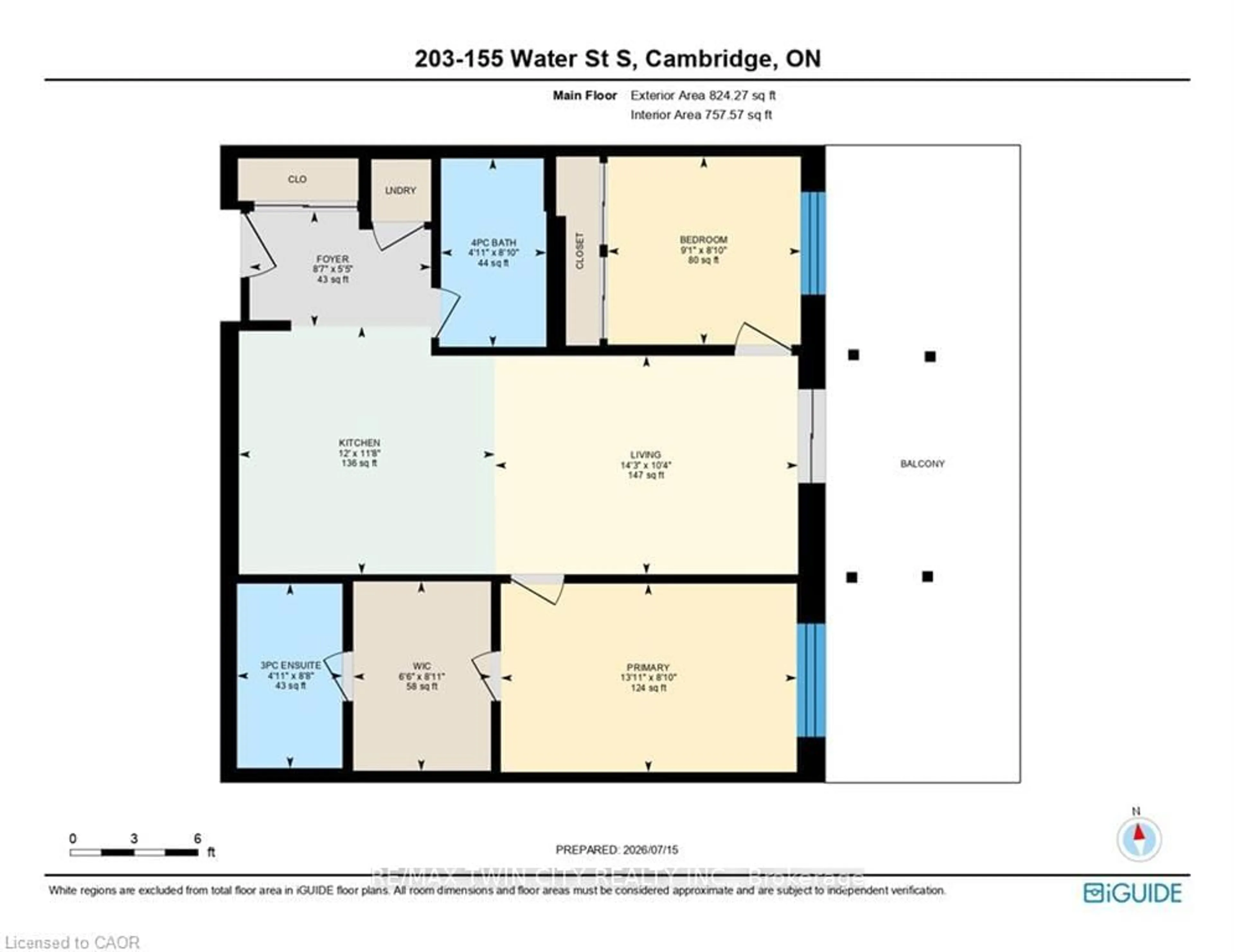 Floor plan for 155 Water St #203, Cambridge Ontario N1R 3E3