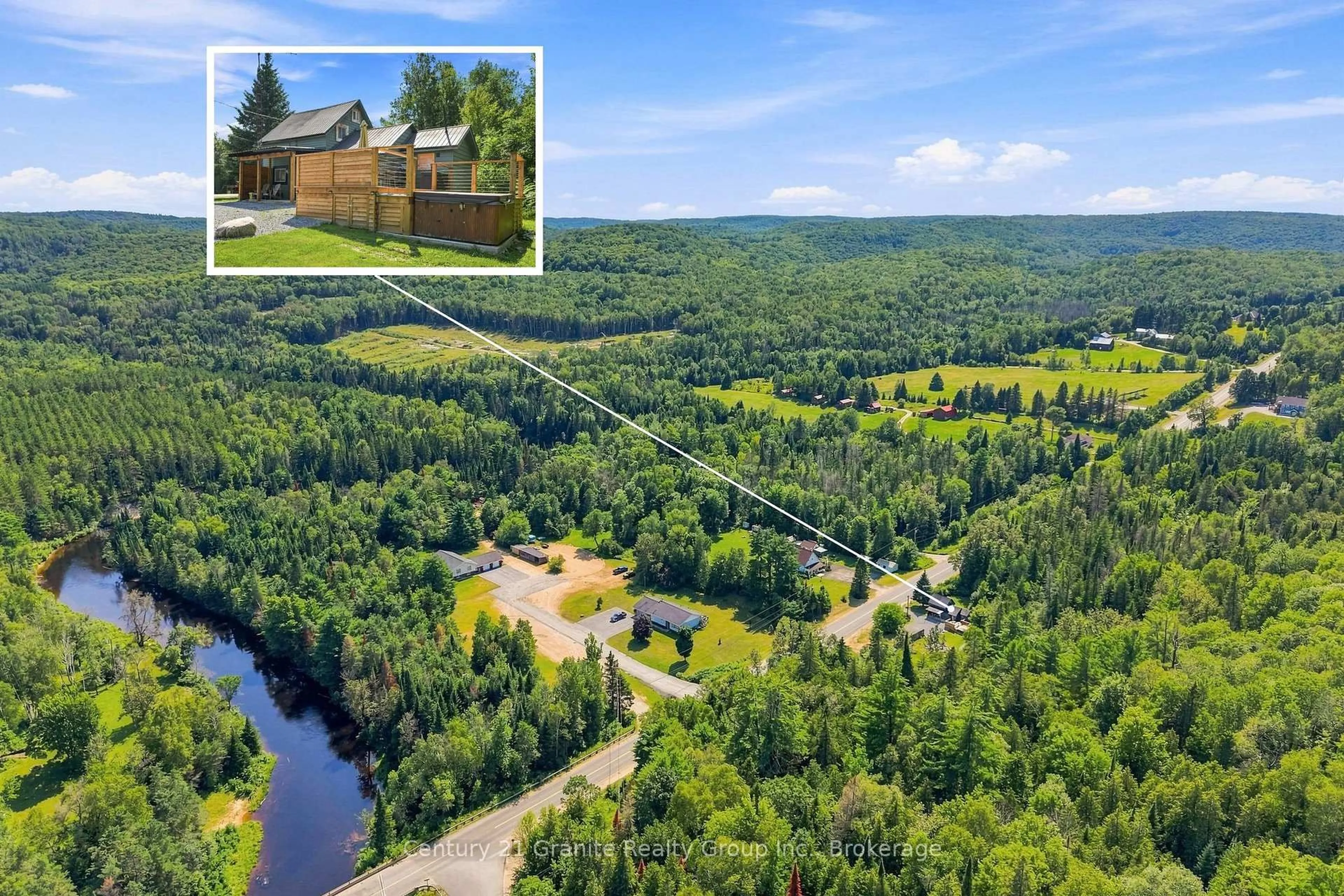 A pic from outside/outdoor area/front of a property/back of a property/a pic from drone, water/lake/river/ocean view for 630 South Baptiste Lake Rd, Bancroft Ontario K0L 1C0