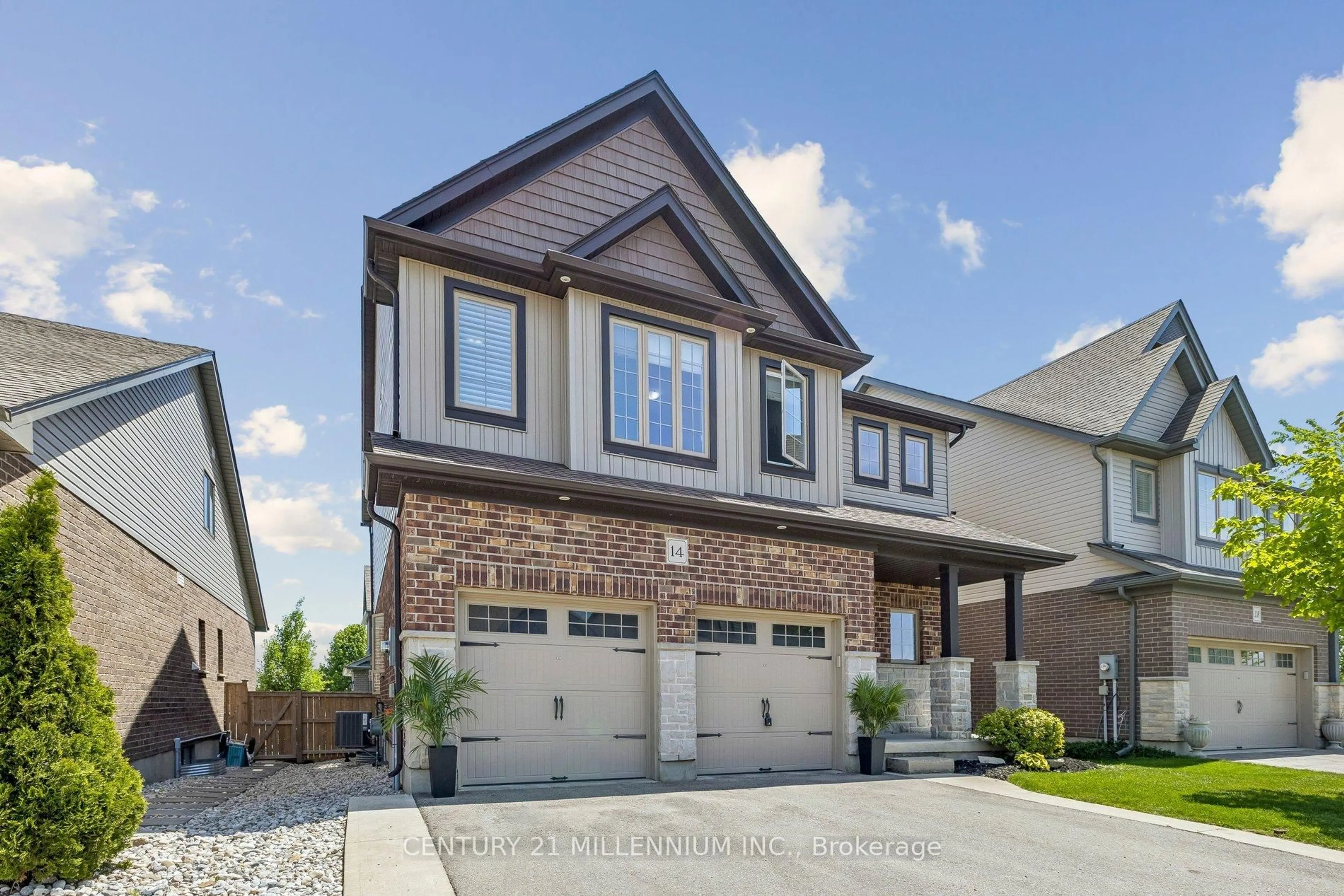 Home with brick exterior material, street for 14 Strome Lane, Centre Wellington Ontario N1M 1Z5