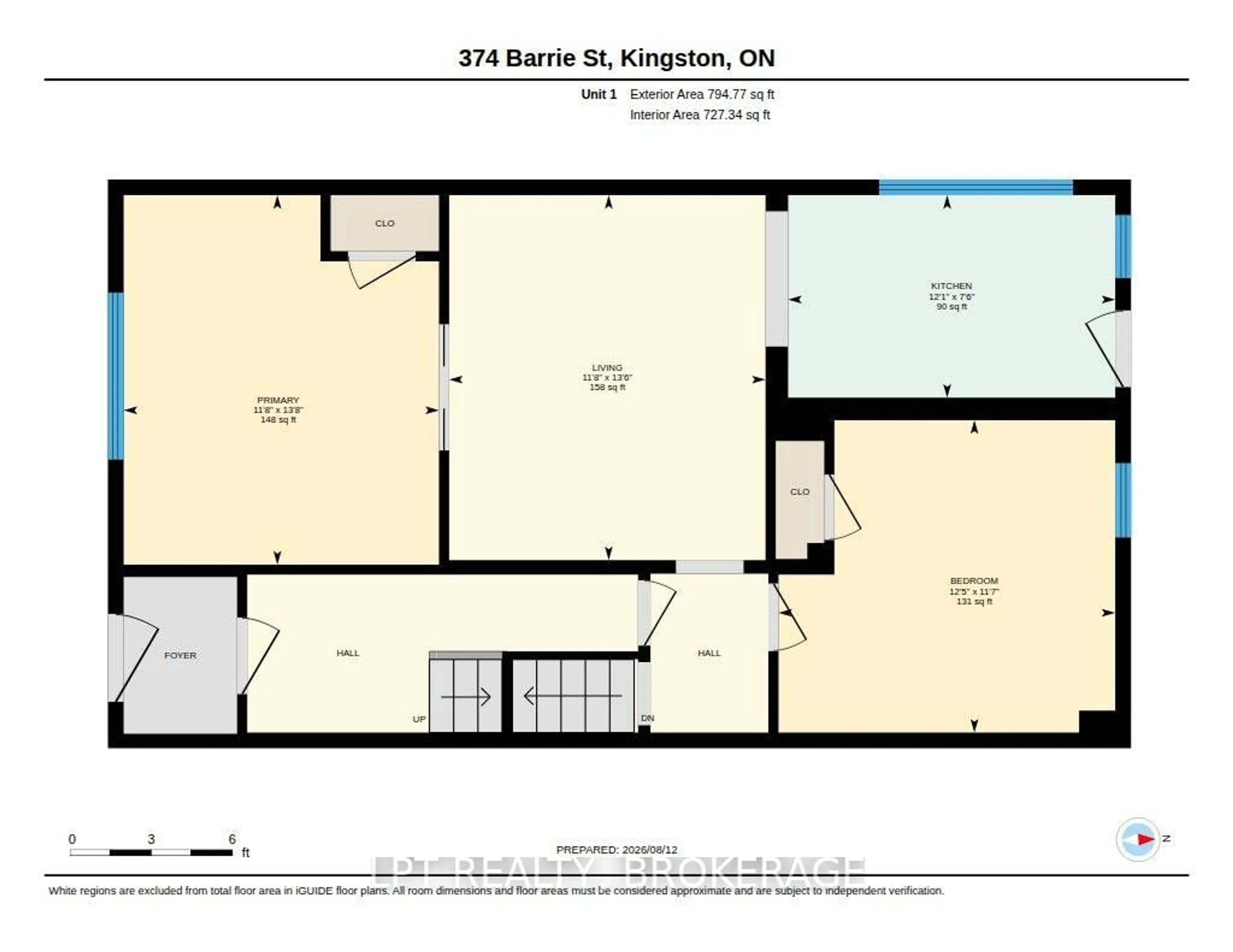 Floor plan for 374 Barrie St, Kingston Ontario K7K 3T4