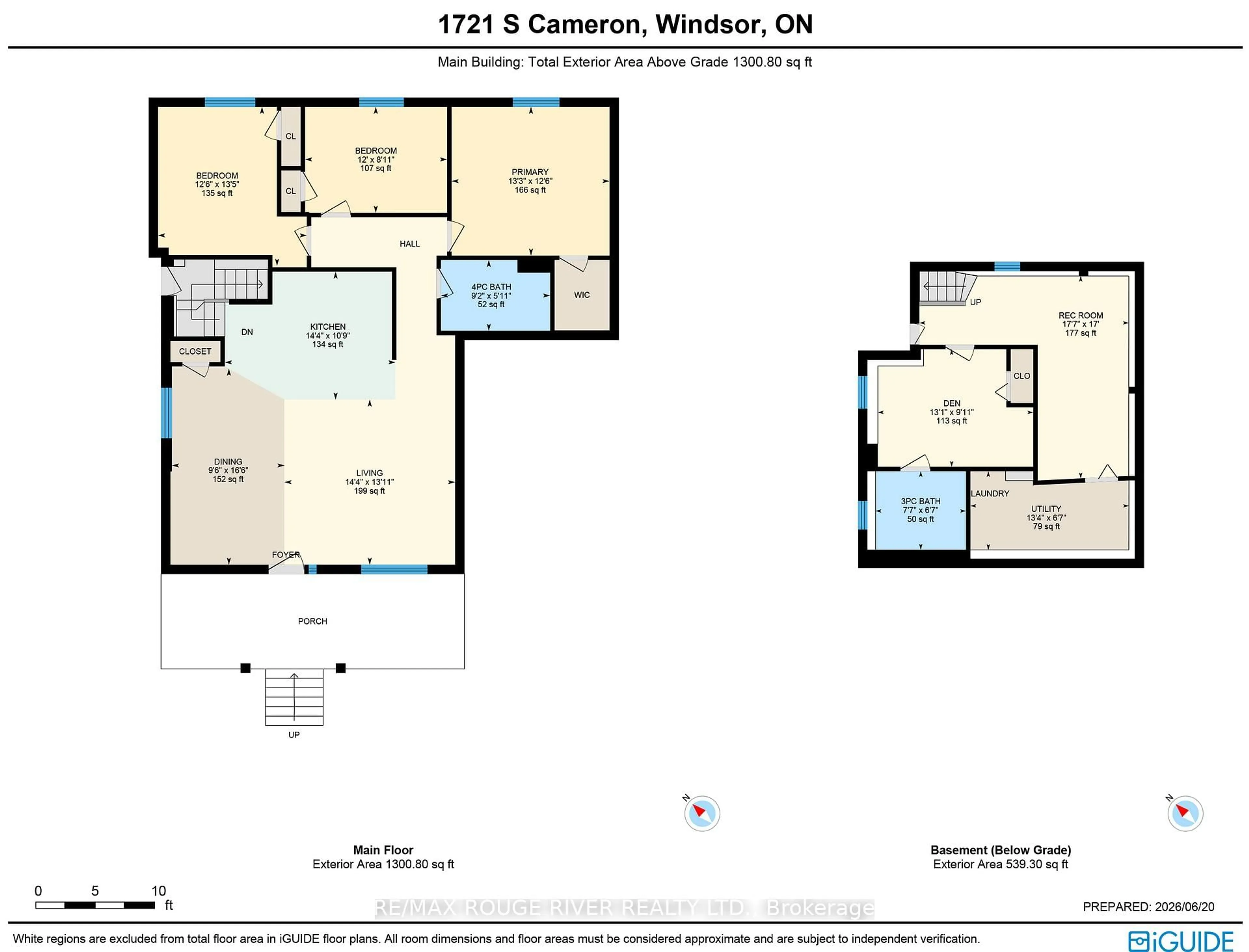 Floor plan for 1721 S Cameron Blvd Blvd, Windsor Ontario N9B 3C9