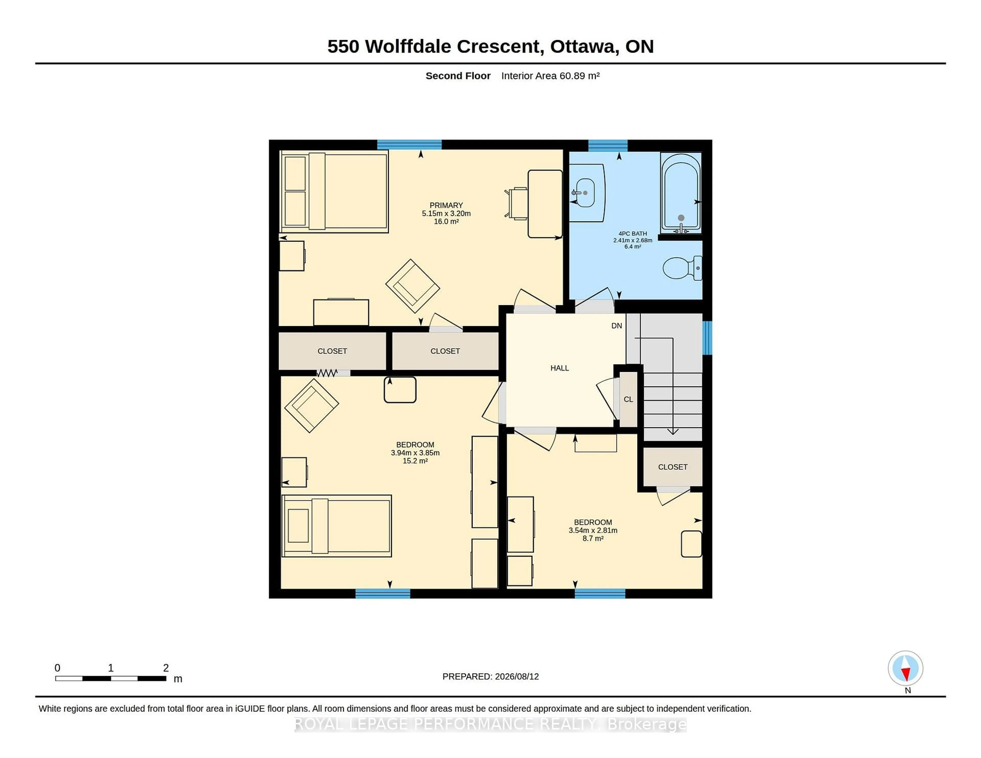 Floor plan for 550 Wolffdale Cres, Ottawa Ontario K1K 1N5