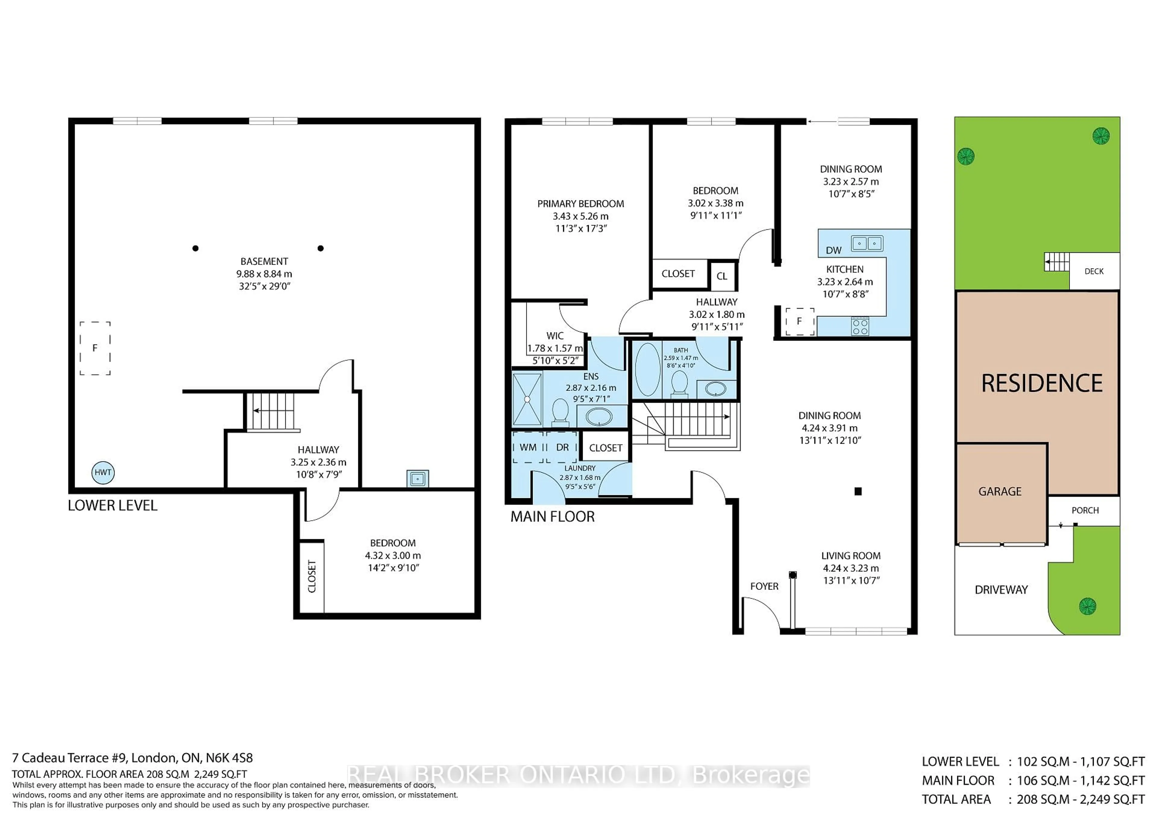 Floor plan for 7 Cadeau Terr #9, London South Ontario N6K 4S8