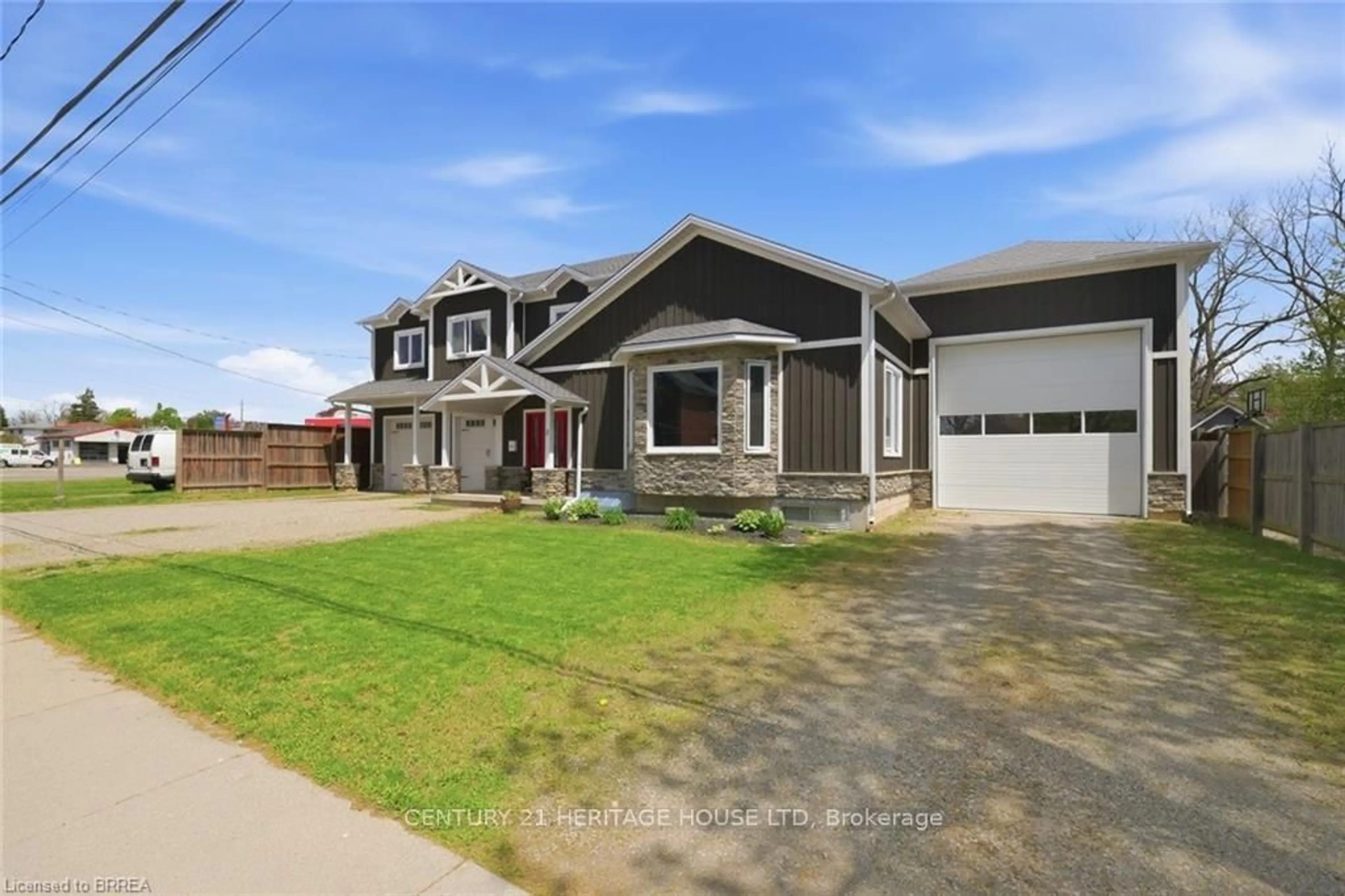 Home with vinyl exterior material, street for 5 Echo Villa Ave, Brantford Ontario N3S 6X8